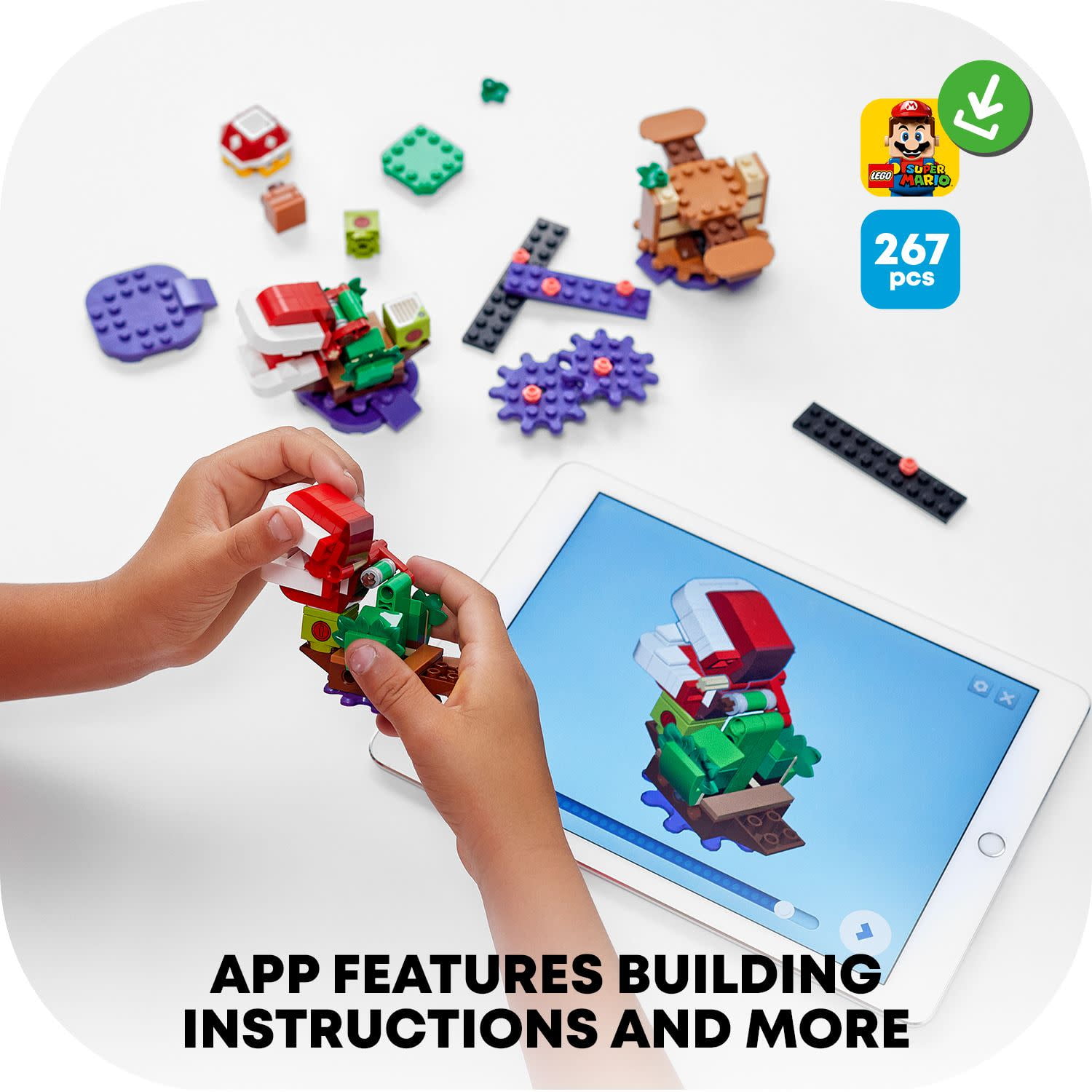 LEGO Super Mario Piranha Plant Puzzling Challenge Expansion Set 71382 Building Kit; Unique Toy for Creative Kids (267 Pieces) - Image 4