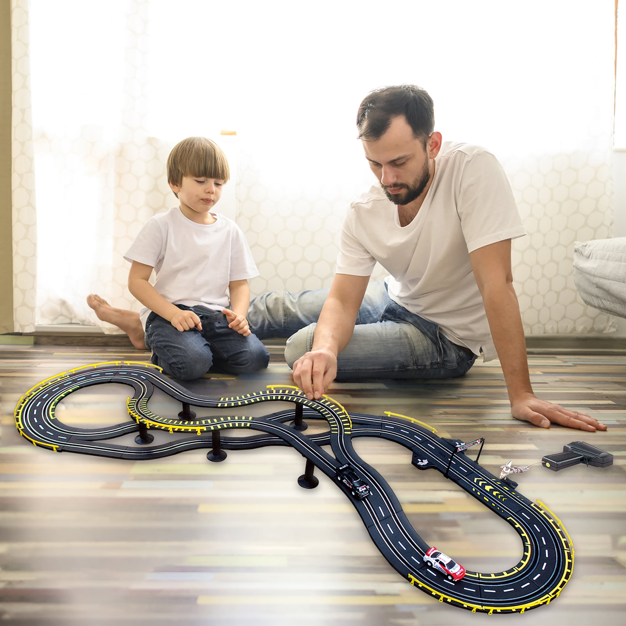 Golden Bright Furious Challenger Road Racing Slot Car Set - Image 4