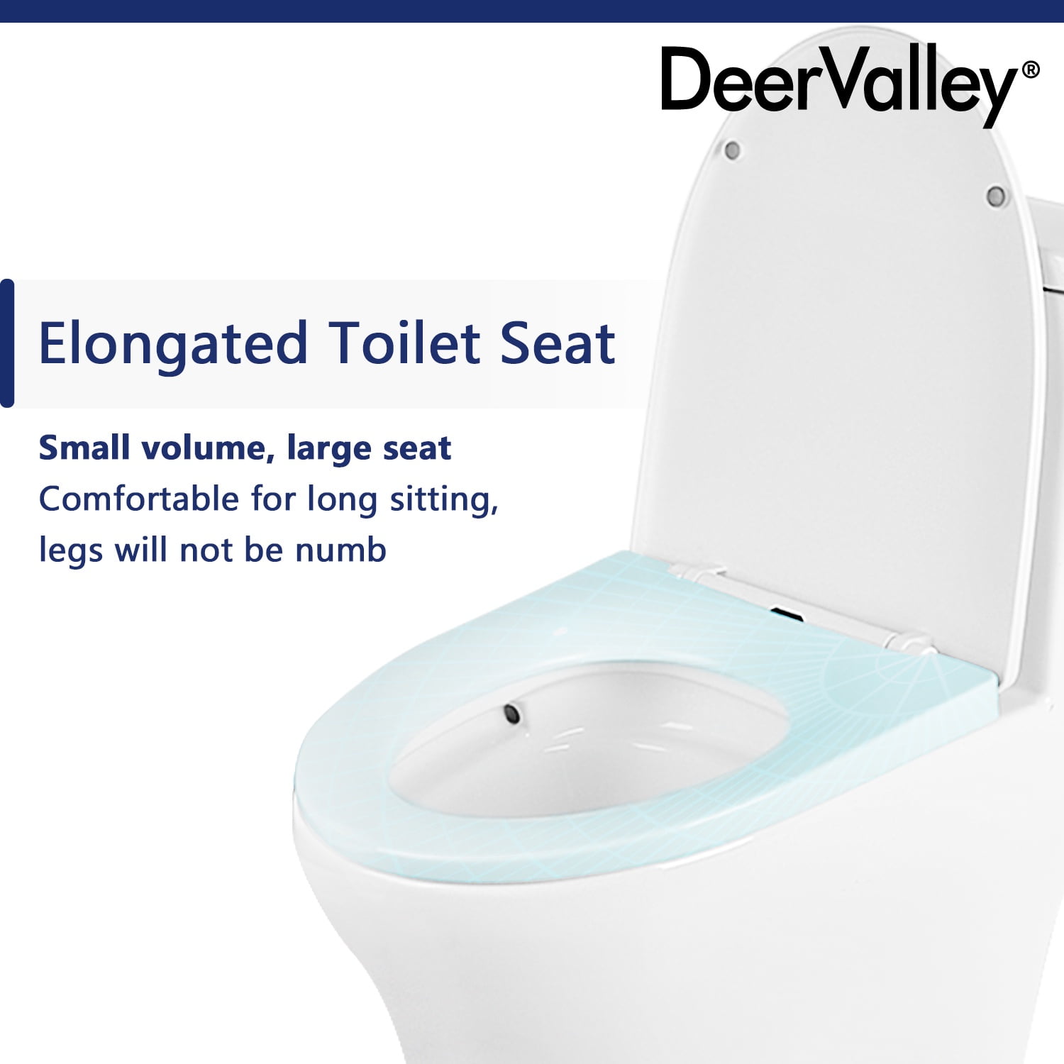 DV-1F0073 Ally Bathroom Toielt, One-Piece Toielt Dual-Flush Elongated Floor Mounted Toilet with White Glazed Surface(Seat Included) - Image 5