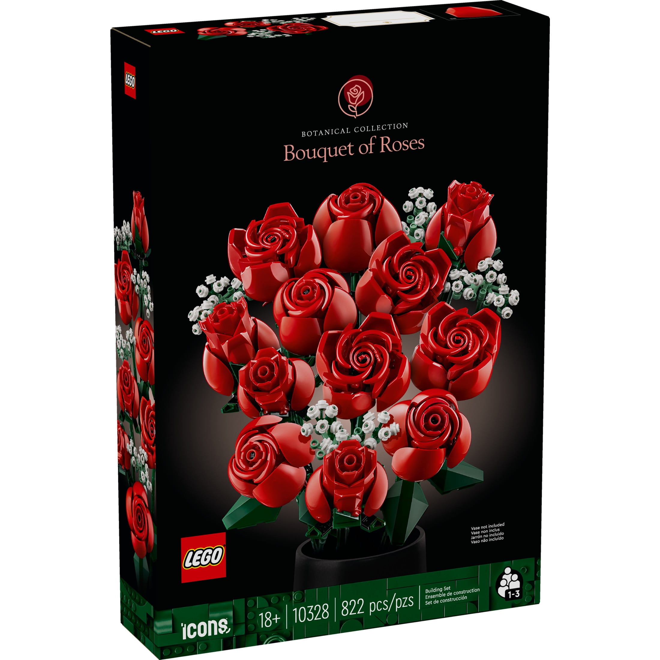 LEGO Botanicals Bouquet of Roses Artificial Flowers - Fake Red Roses Building Set for Adults, Ages 18+ - Wedding Decor for Table Display - Gift for Wedding, Bridesmaid - 10328 - Image 5