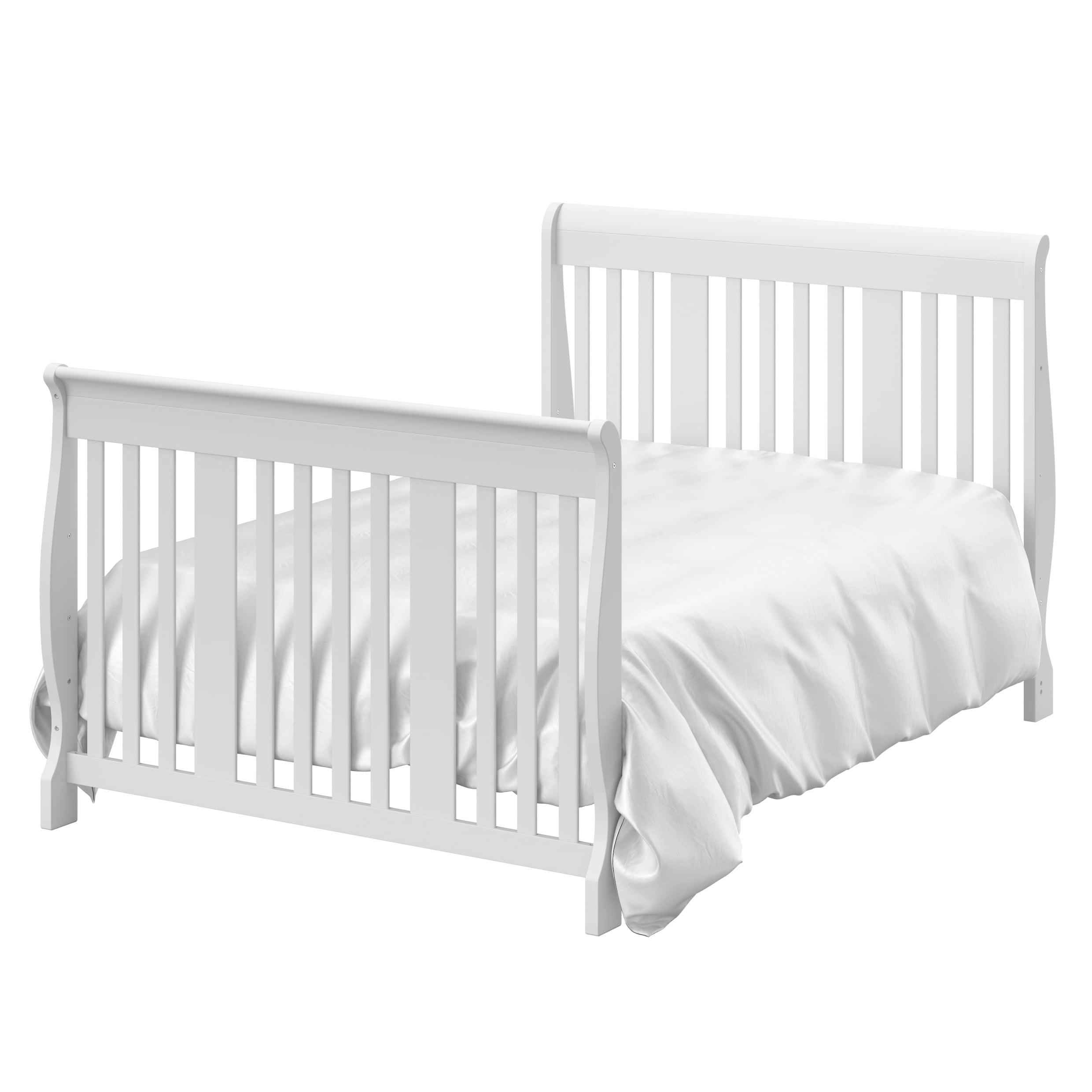 Storkcraft Portofino 5-in-1 Convertible Baby Crib and Changer, White - Image 9