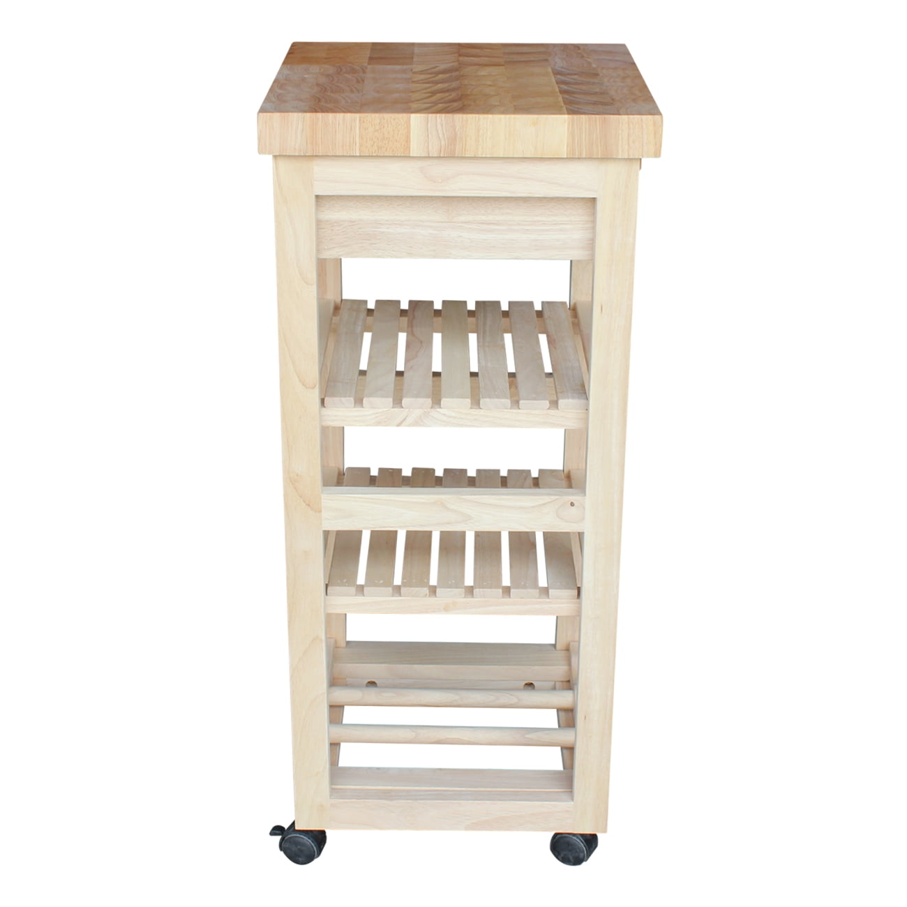 International Concepts Solid Wood Unfinished Kitchen Trolley - Image 6