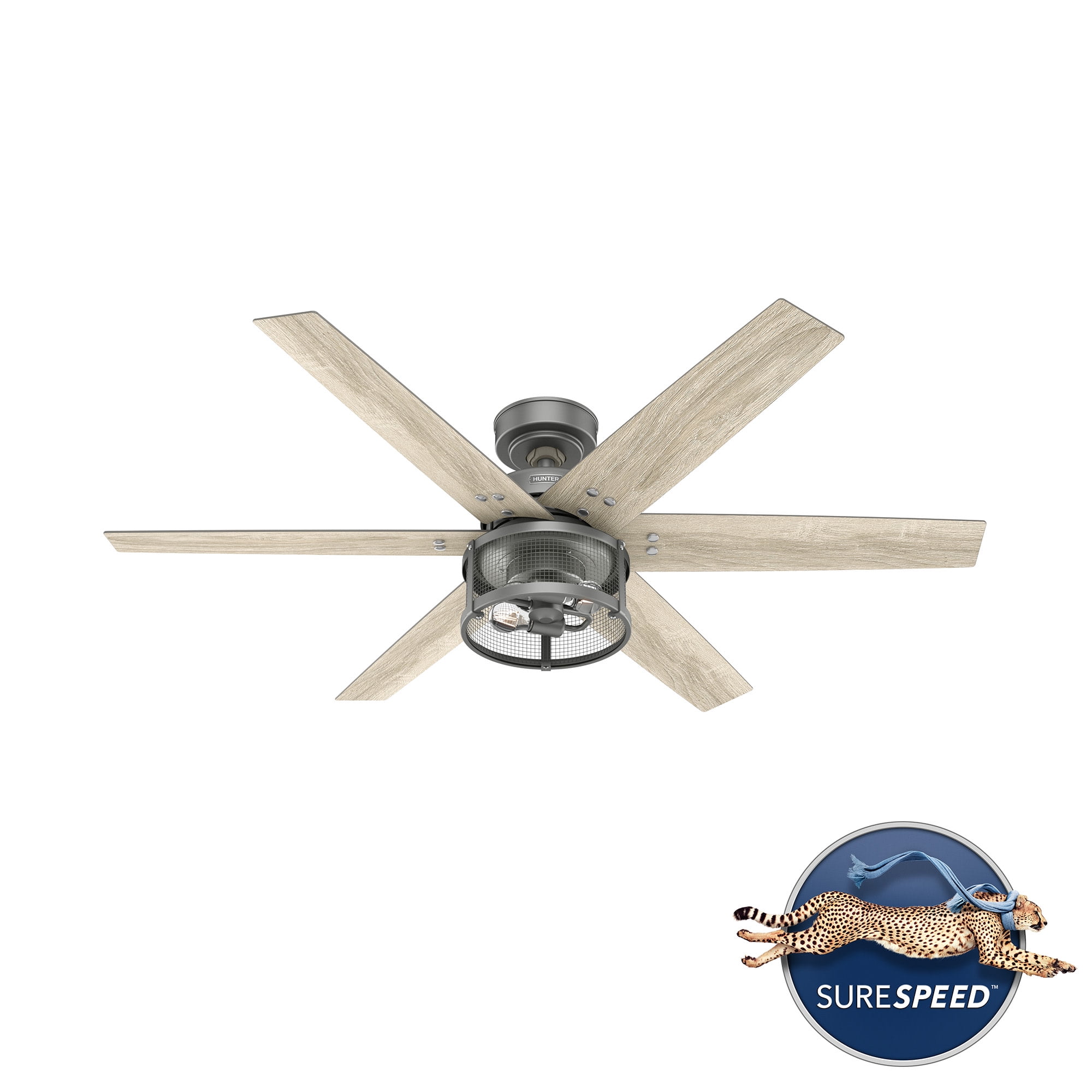 Hunter Fans - Houston - 6 Blade Ceiling Fan with Light Kit and Handheld Remote - Image 5