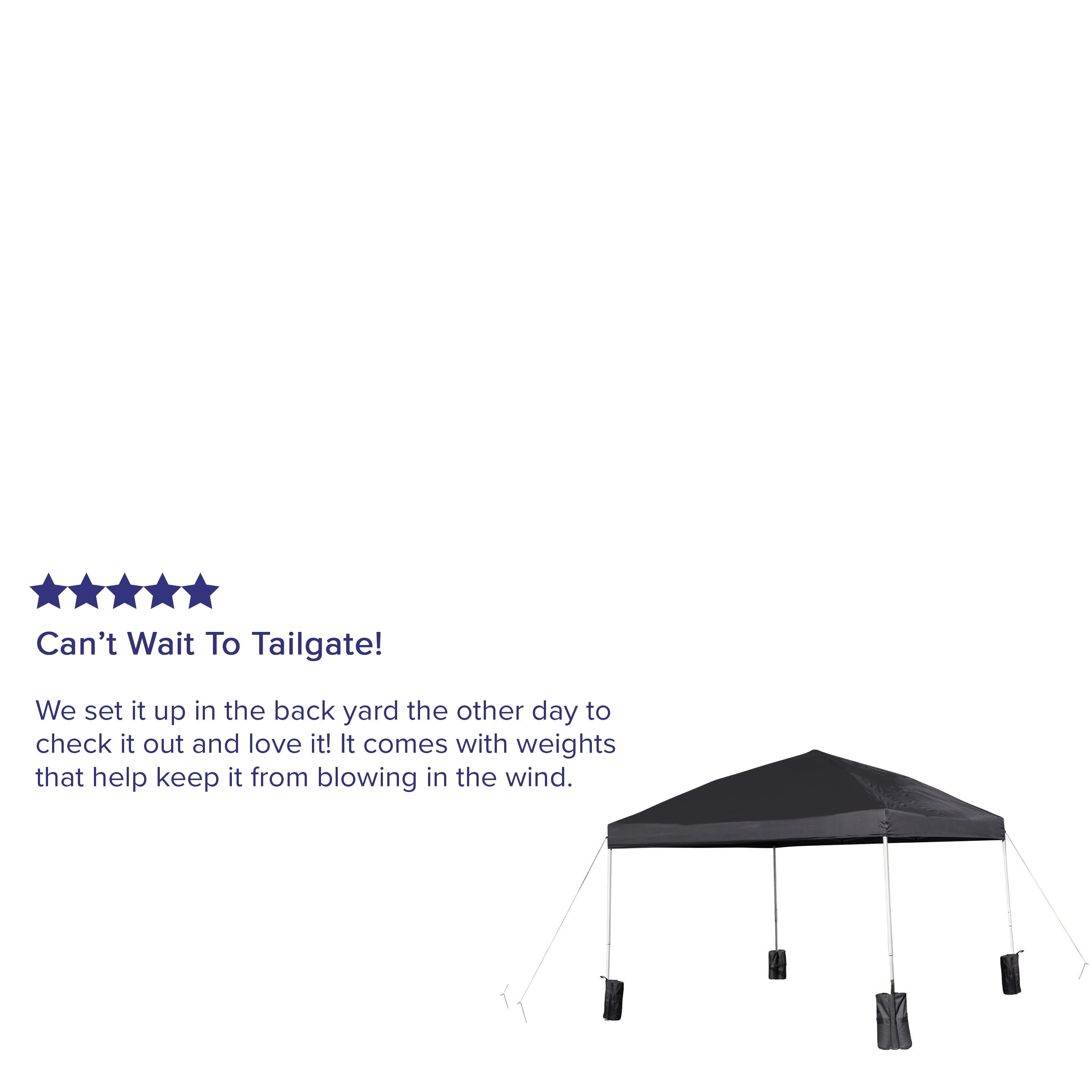 Flash Furniture Harris Collection 10' x 10' Black Pop Up Canopy Tent with Sandbags - Image 11
