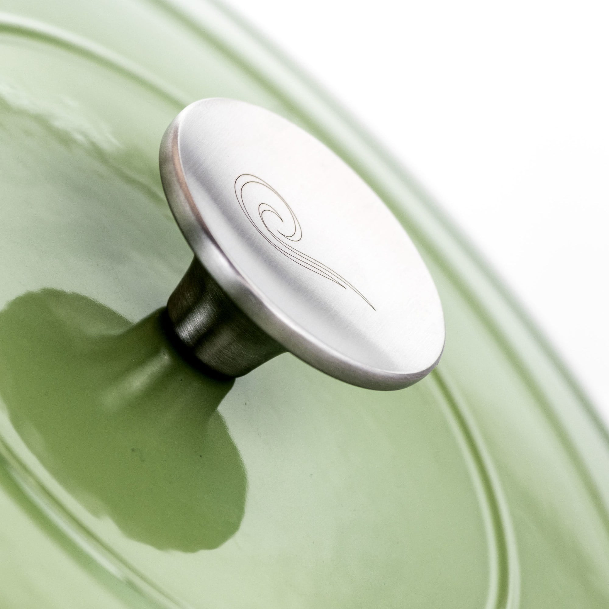 Crock-Pot Artisan 2 Piece 7 Quarts Enameled Cast Iron Dutch Oven in Pistachio Green - Image 3