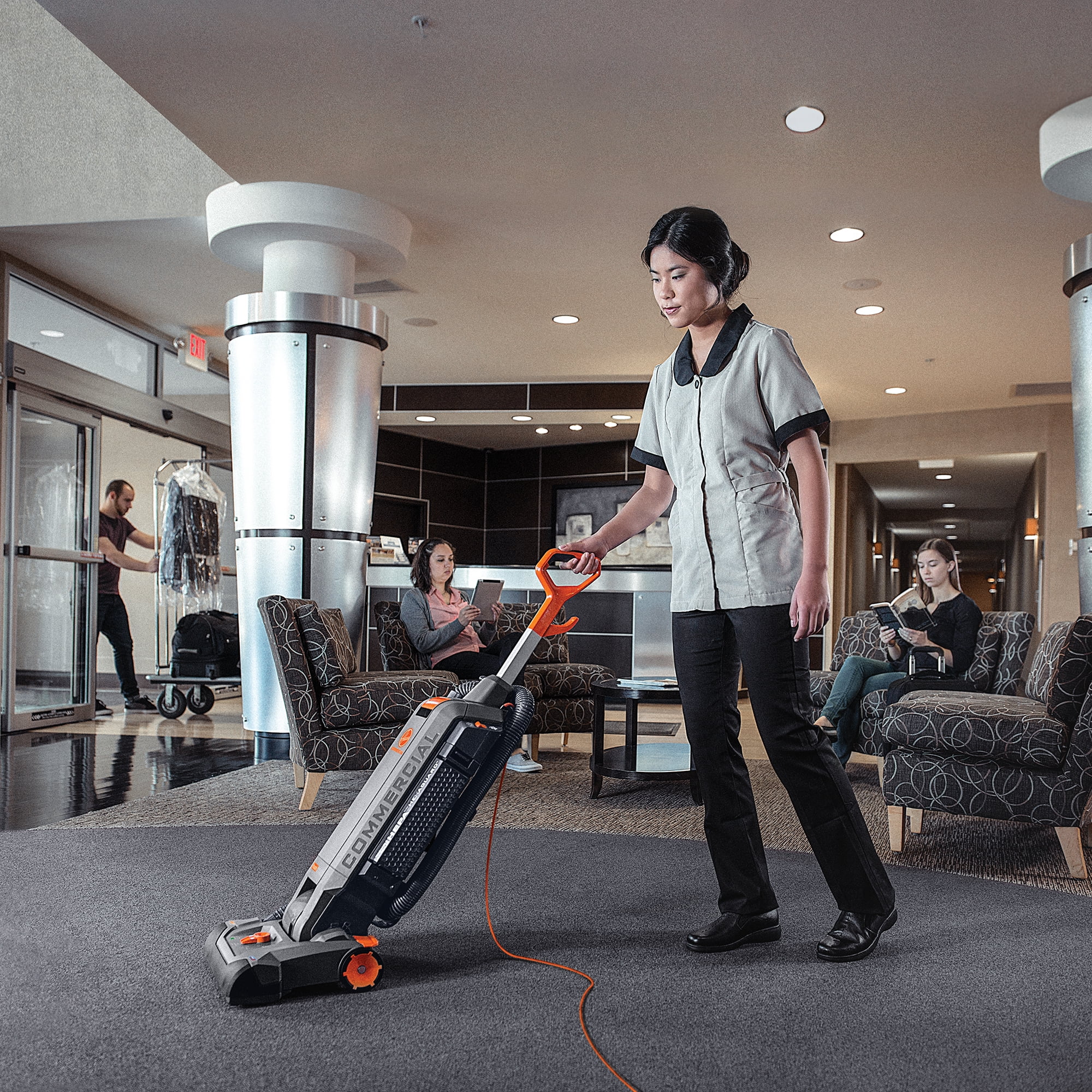 Hoover Commercial HushTone 13+ Plus Upright Vacuum Cleaner, Gray, CH54113 - Image 2