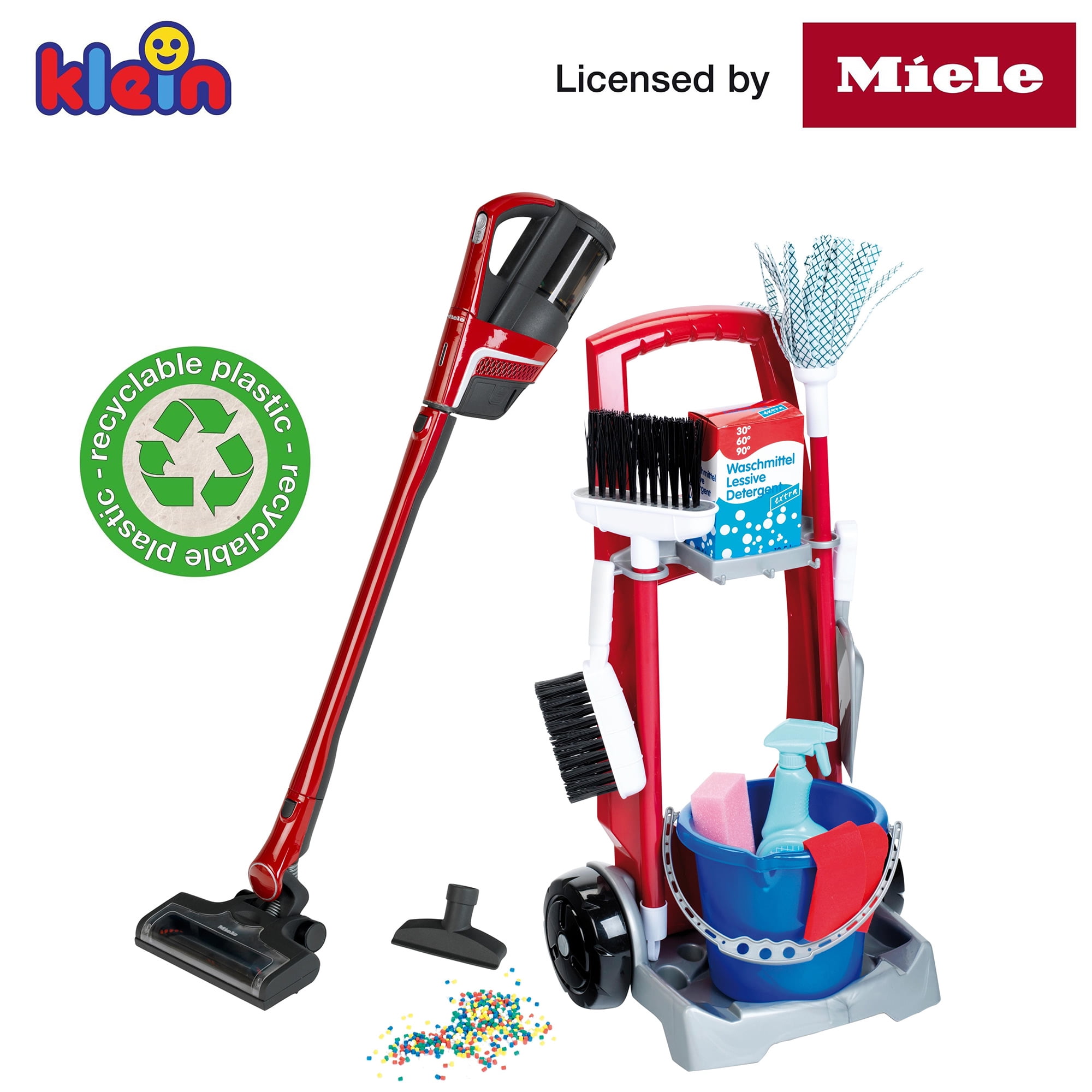 Cleaning Trolley w/ Miele Triflex Vacuum Cleaner - Cleaning Playset, Ages 3+ - Image 7