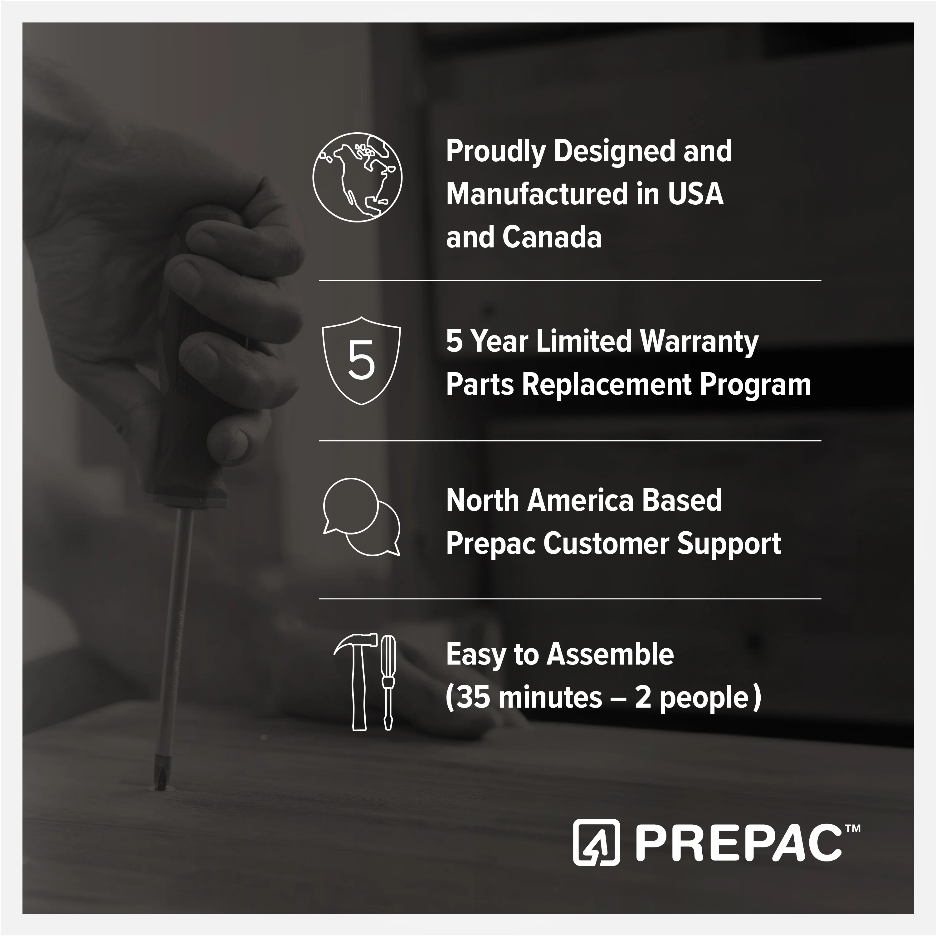 Prepac Studio Essentials Nightstand Bedside Table, Black Nightstand for Bedroom, End Table with 2 Drawers and Open Shelf 16" D X 21.25" W x 26.25" H, BDNR-2102-1 - Image 9