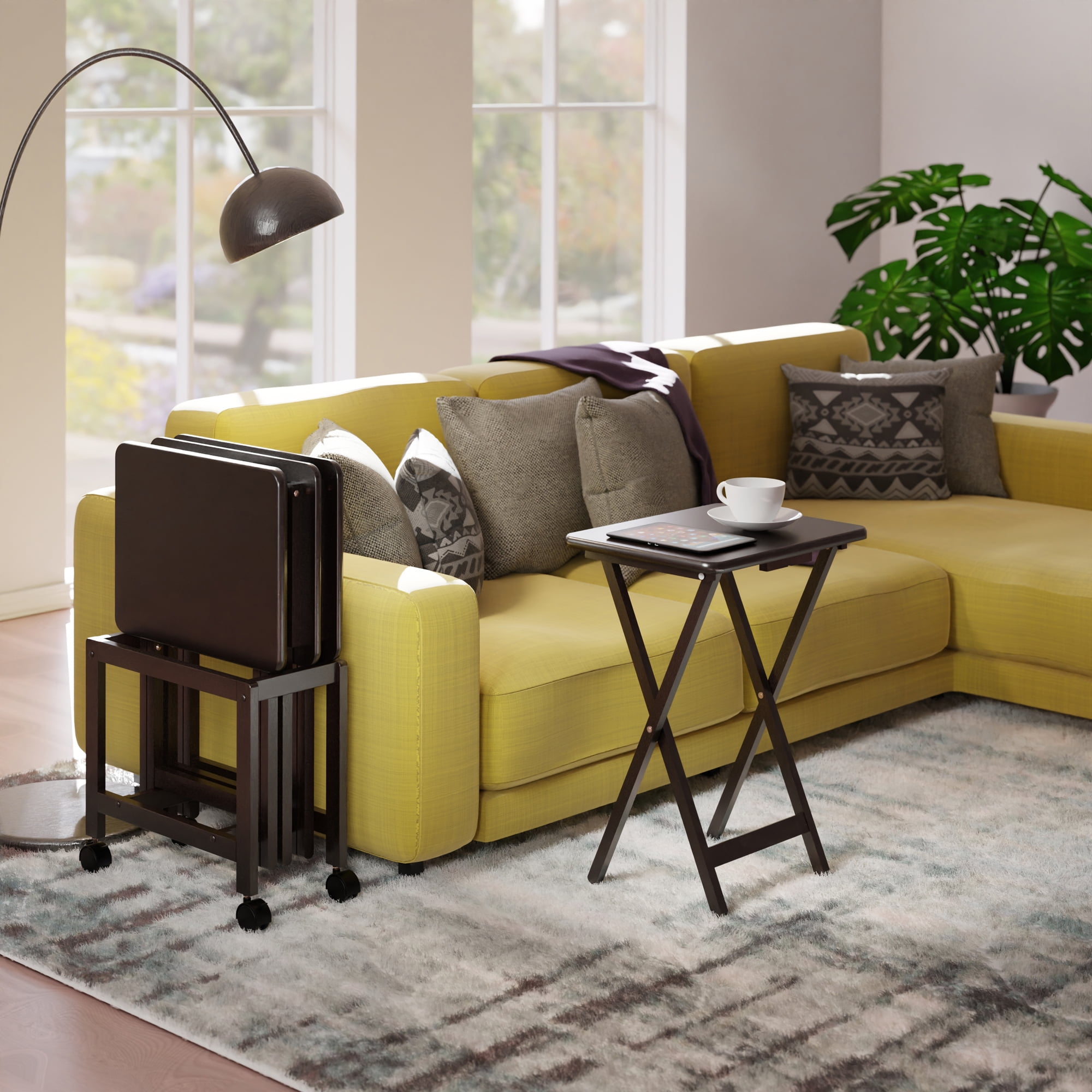 Winsome Allen 5-Pc Snack Table Set, Serving Cart, Coffee - Image 14