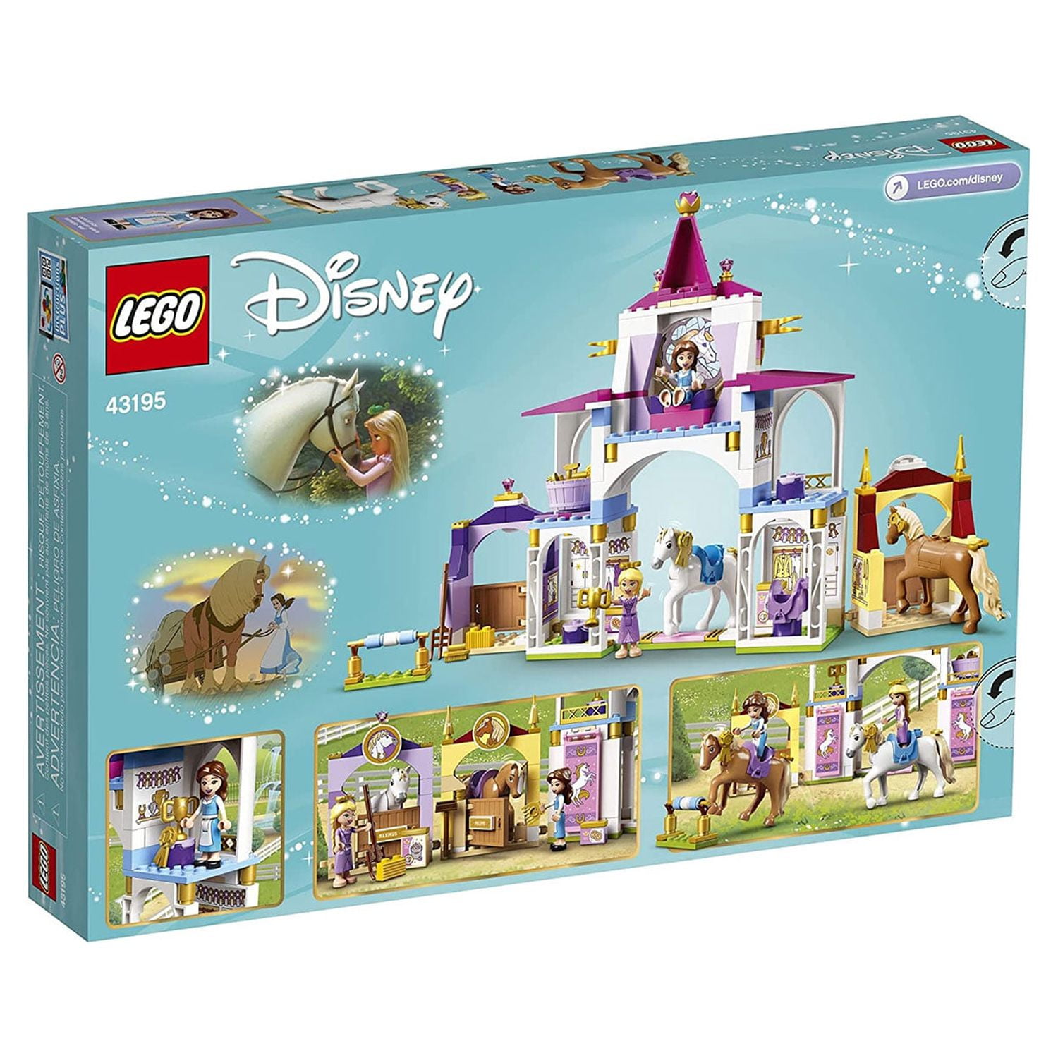 LEGO Disney Belle and Rapunzel’s Royal Stables 43195 Building Toy for Creative Play (239 Pieces) - Image 2