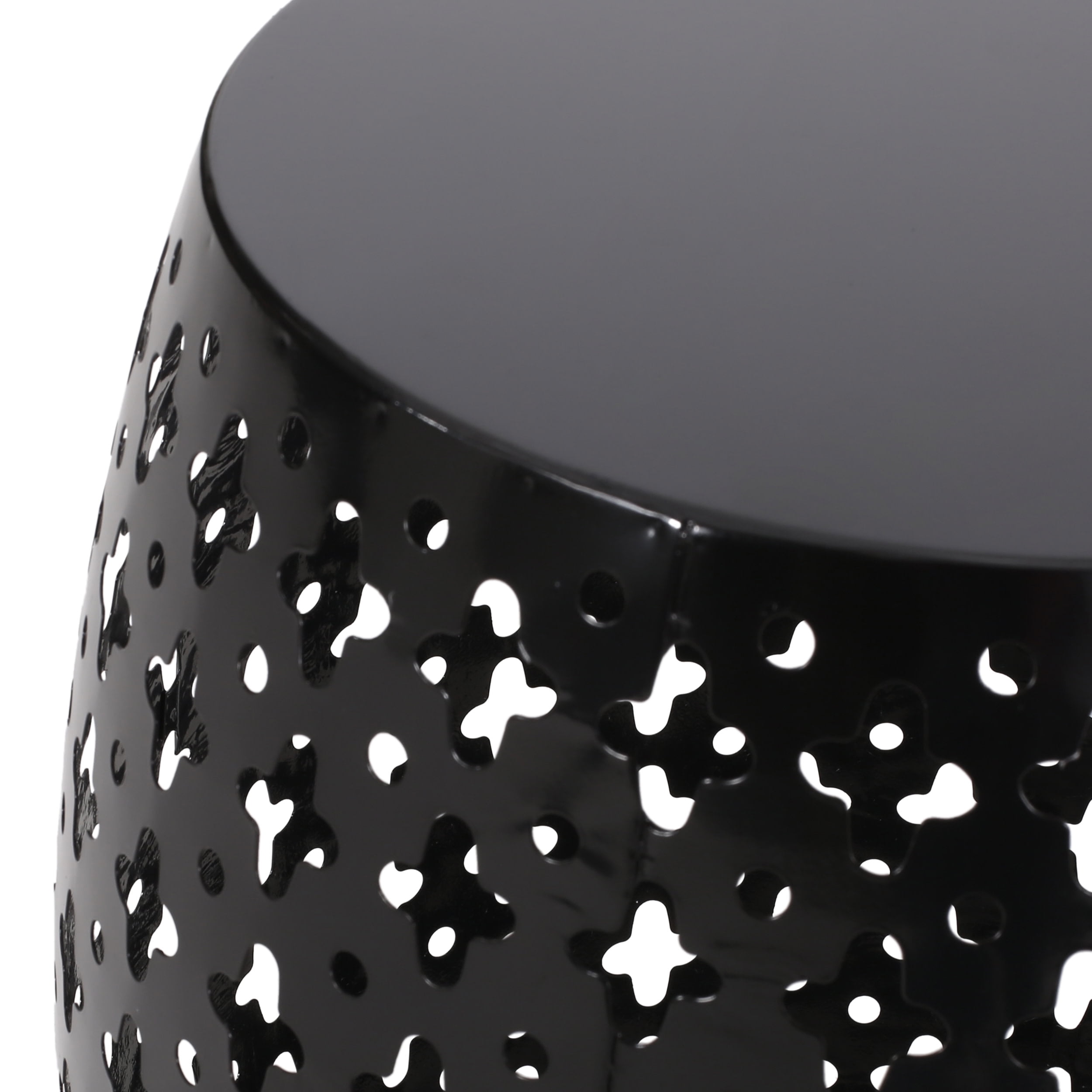 Lorent Metal Outdoor Side Table, Black - Image 6