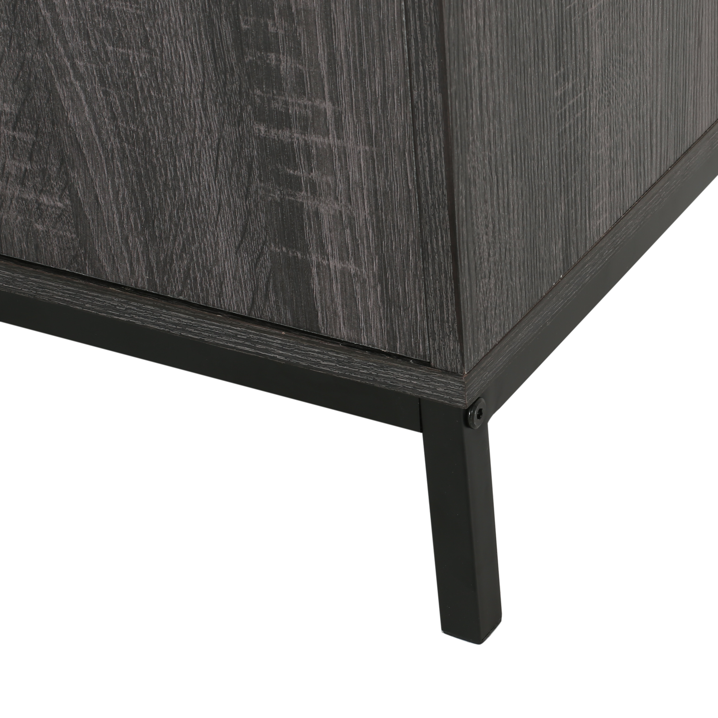 Noble House Lumiere Contemporary Faux Wood Cube Unit Bookcase, Dark Gray and Black - Image 7