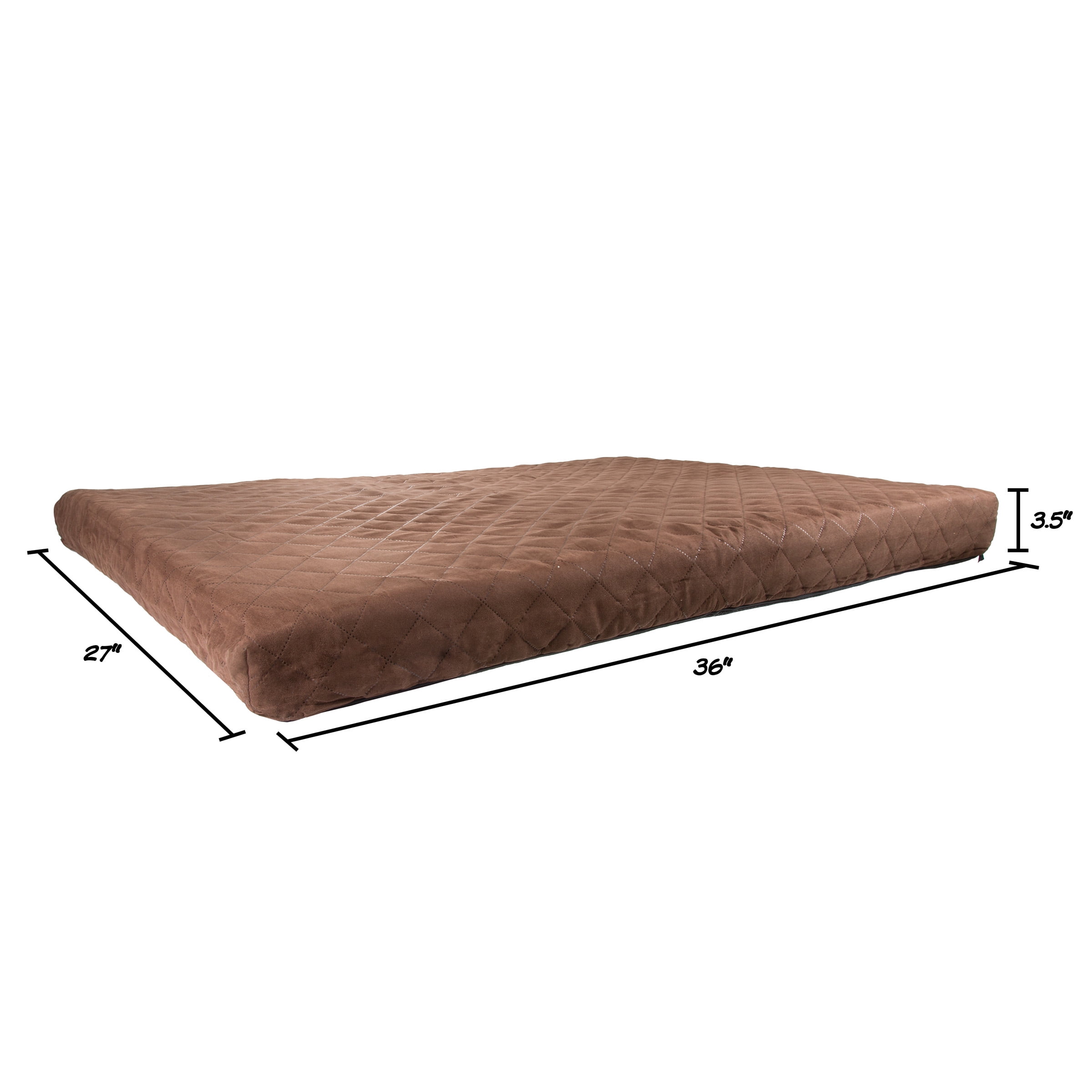 PETMAKER 36in Water-Resistant Dog Bed with Removable Washable Cover (Brown) - Image 6