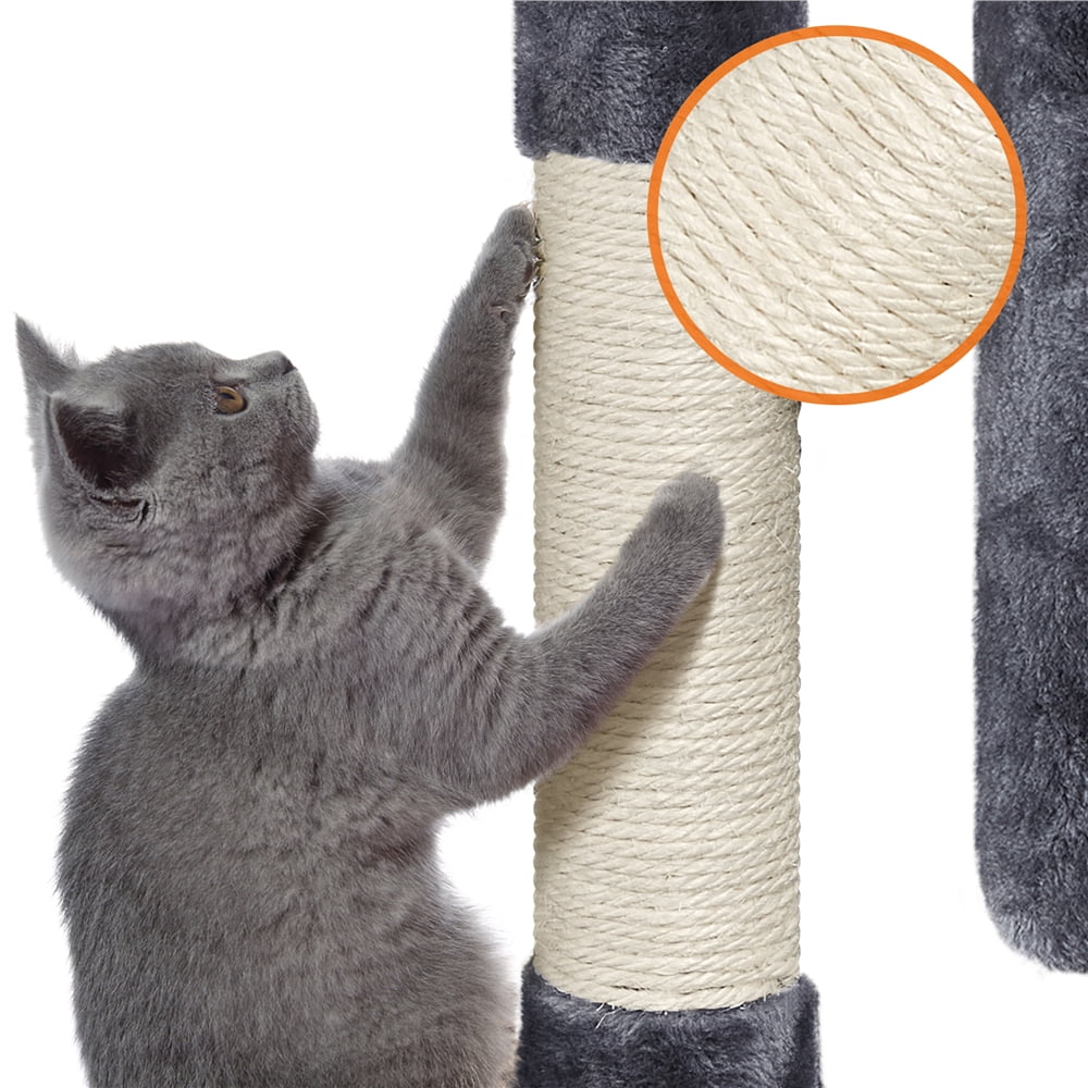 Renwick 33.5" Height Small Cat Tree Tower with 2 Condos, Dark Gray - Image 2