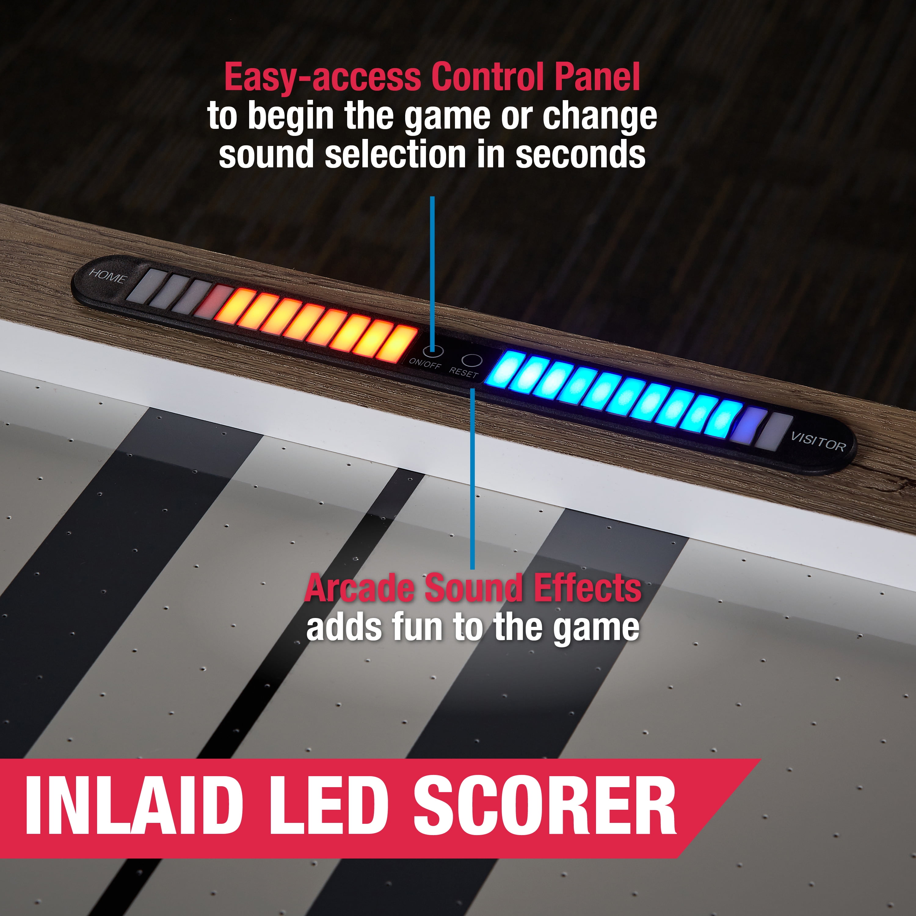 7 ft. Hinsdale Air Hockey Table With Pusher and Puck Set by MD Sports - Image 8