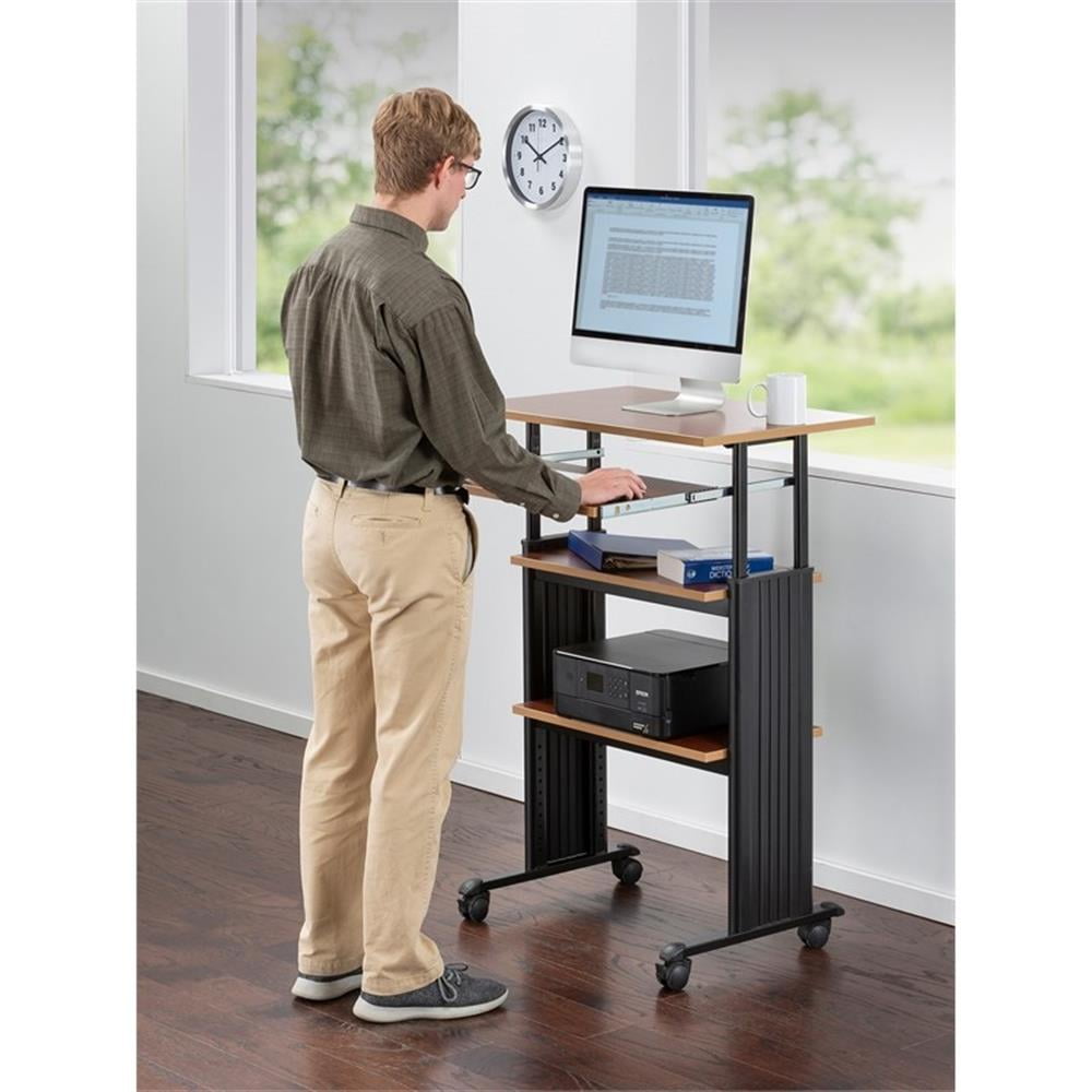 Safco MUV Stand-Up Adjustable Height Computer Workstation in Cherry - Image 5