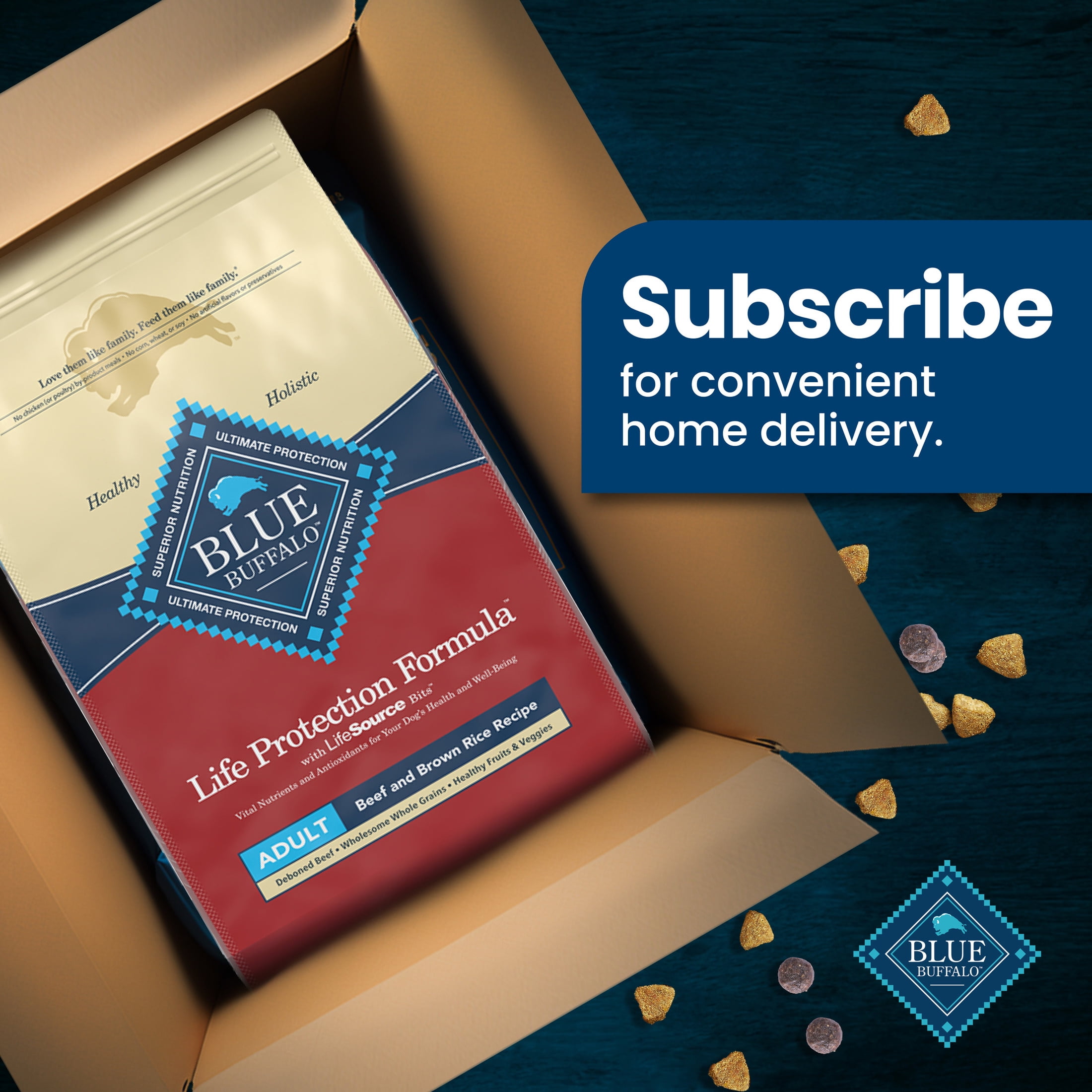 Blue Buffalo Life Protection Formula Natural Dry Dog Food, Beef & Brown Rice, 30-lb. Bag - Image 10