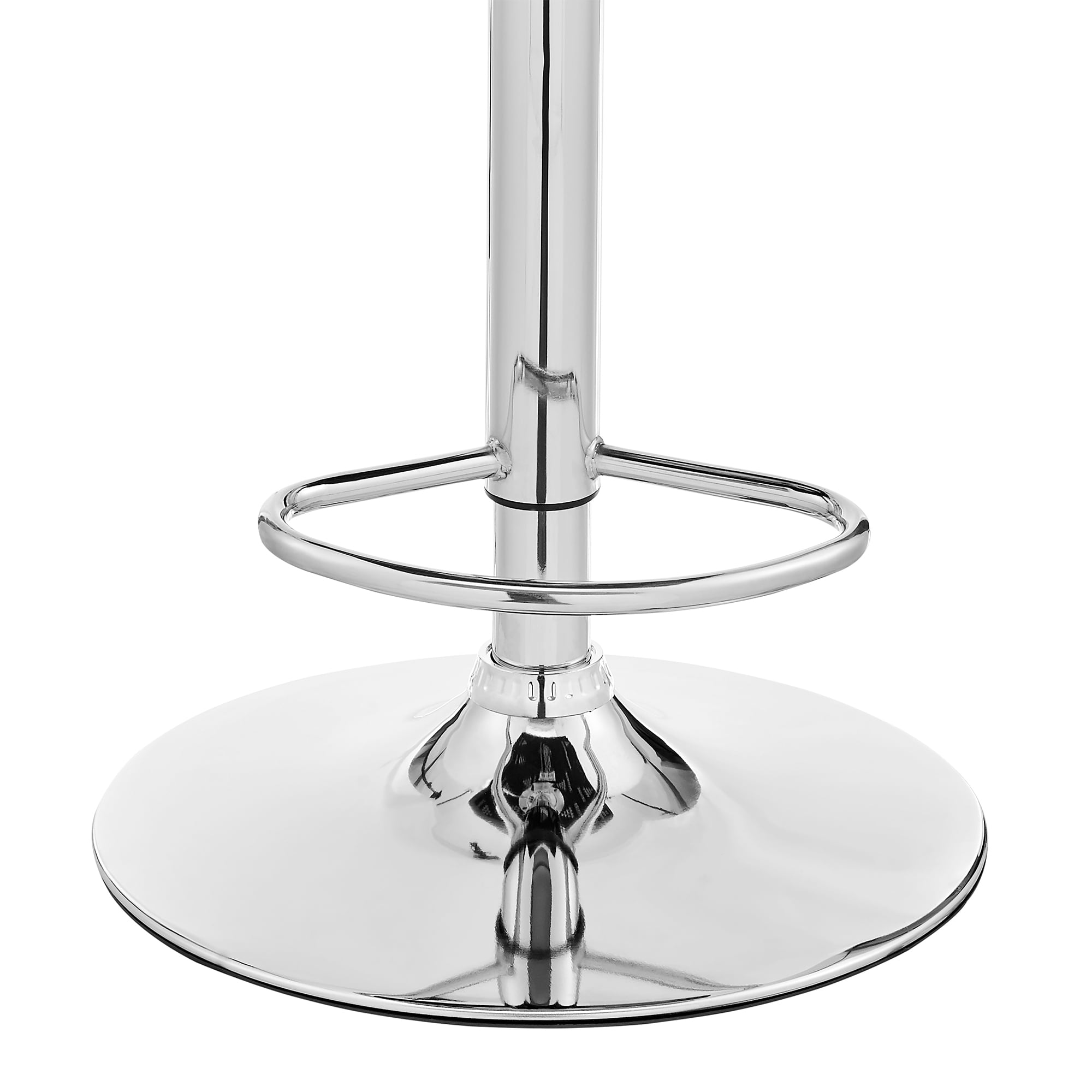Duval Adjustable White Faux Leather Swivel Bar Stool - Image 2
