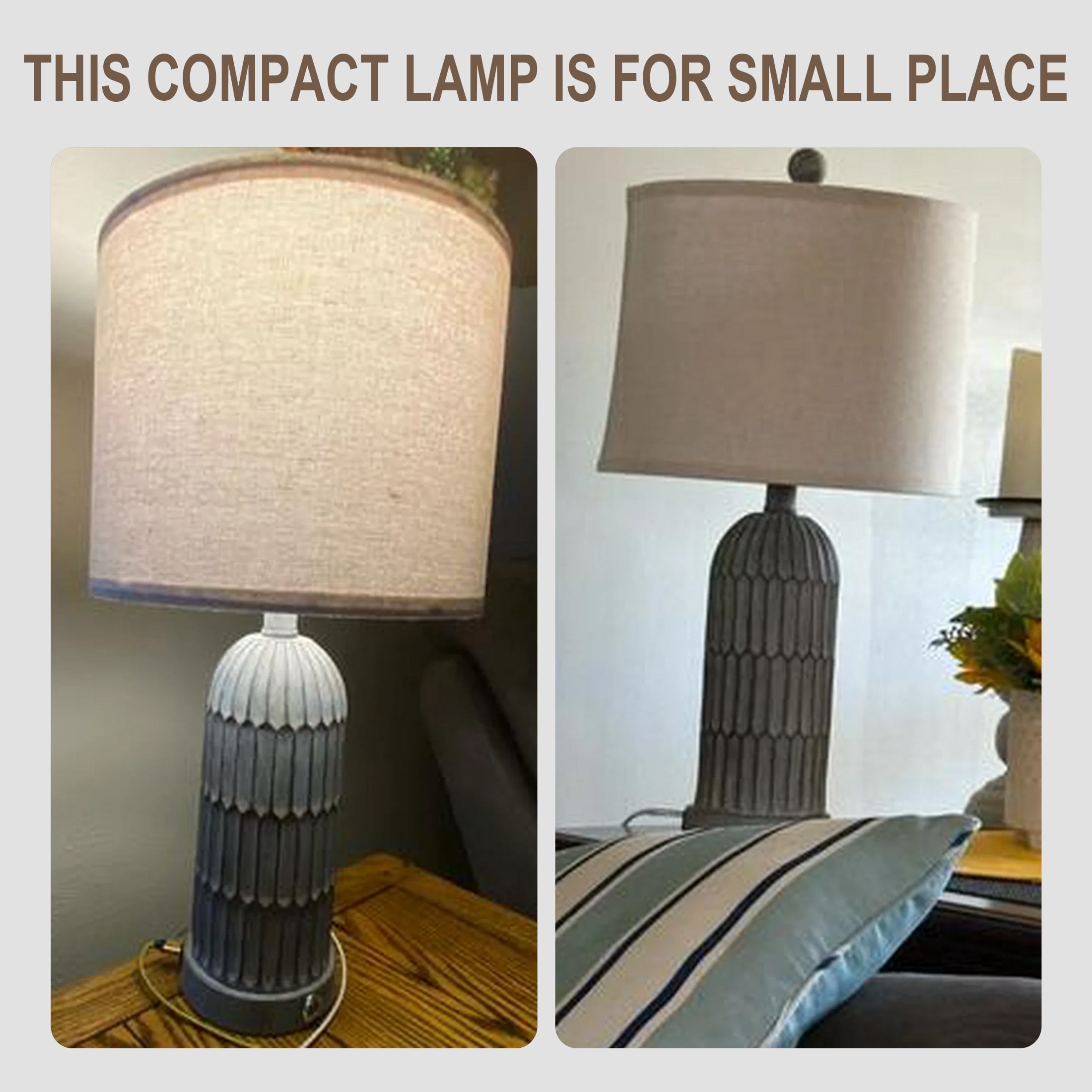 Oneach 3 Way Dimmable Farmhouse Table Lamp Set of 2 with USB Ports for Living Room Bedroom 22.5" Rustic Bedside Nightstands Lamp(Bulbs) - Image 12