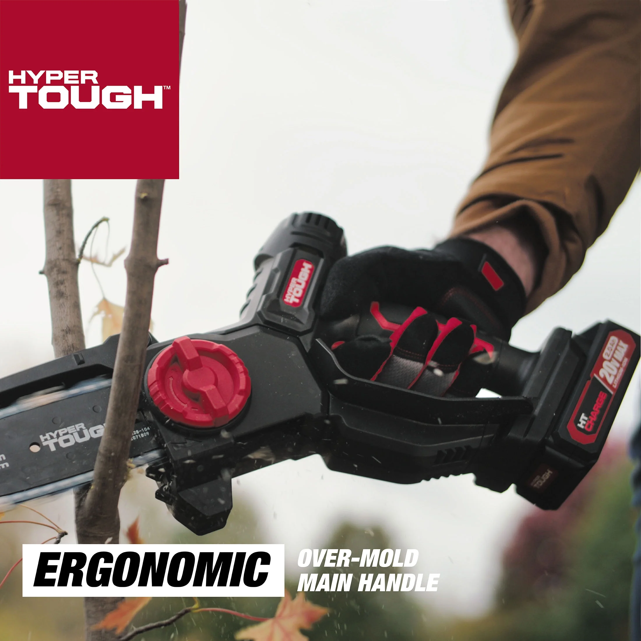 Hyper Tough 20-Volt 6-inch Mini Chainsaw with Battery and Charger, HT13-401-003-03 - Image 5