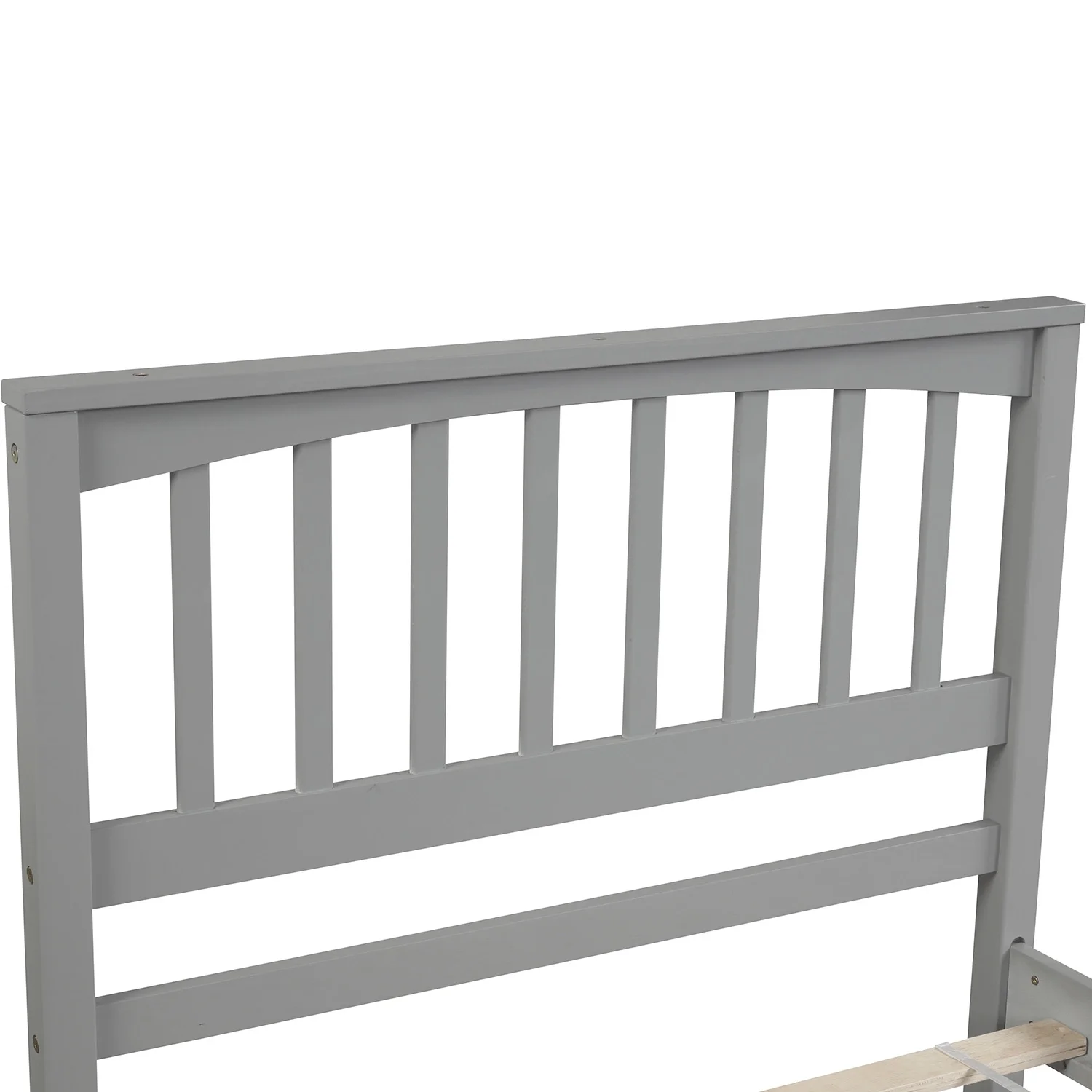 Gewnee Twin Platform Bed,Solid Wood Platform Bed Frame with Headboard&Footboard,Gray - Image 3
