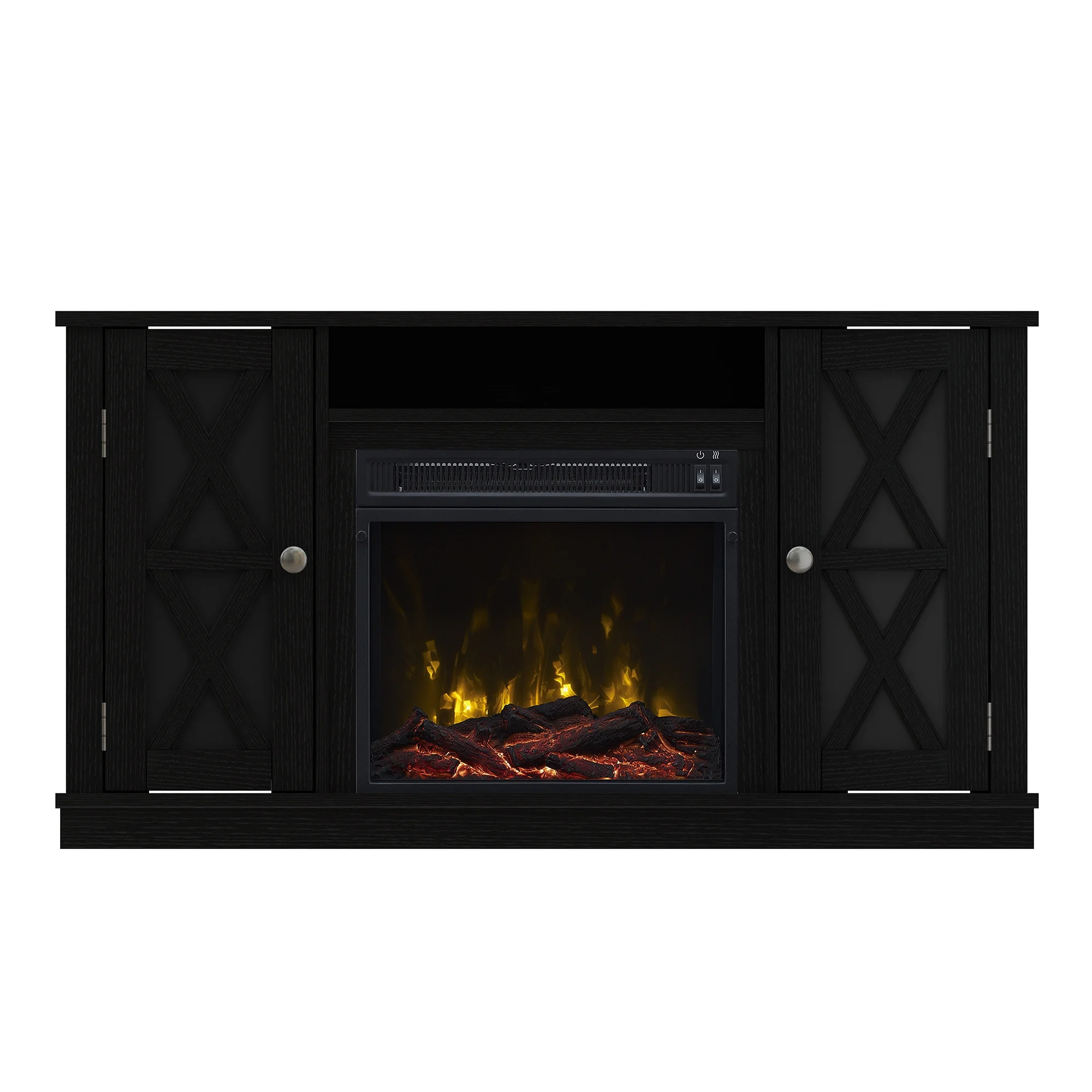 Twin Star Stanton Ridge Electric Fireplace TV Stand for TVs up to 55" , Black - Image 4