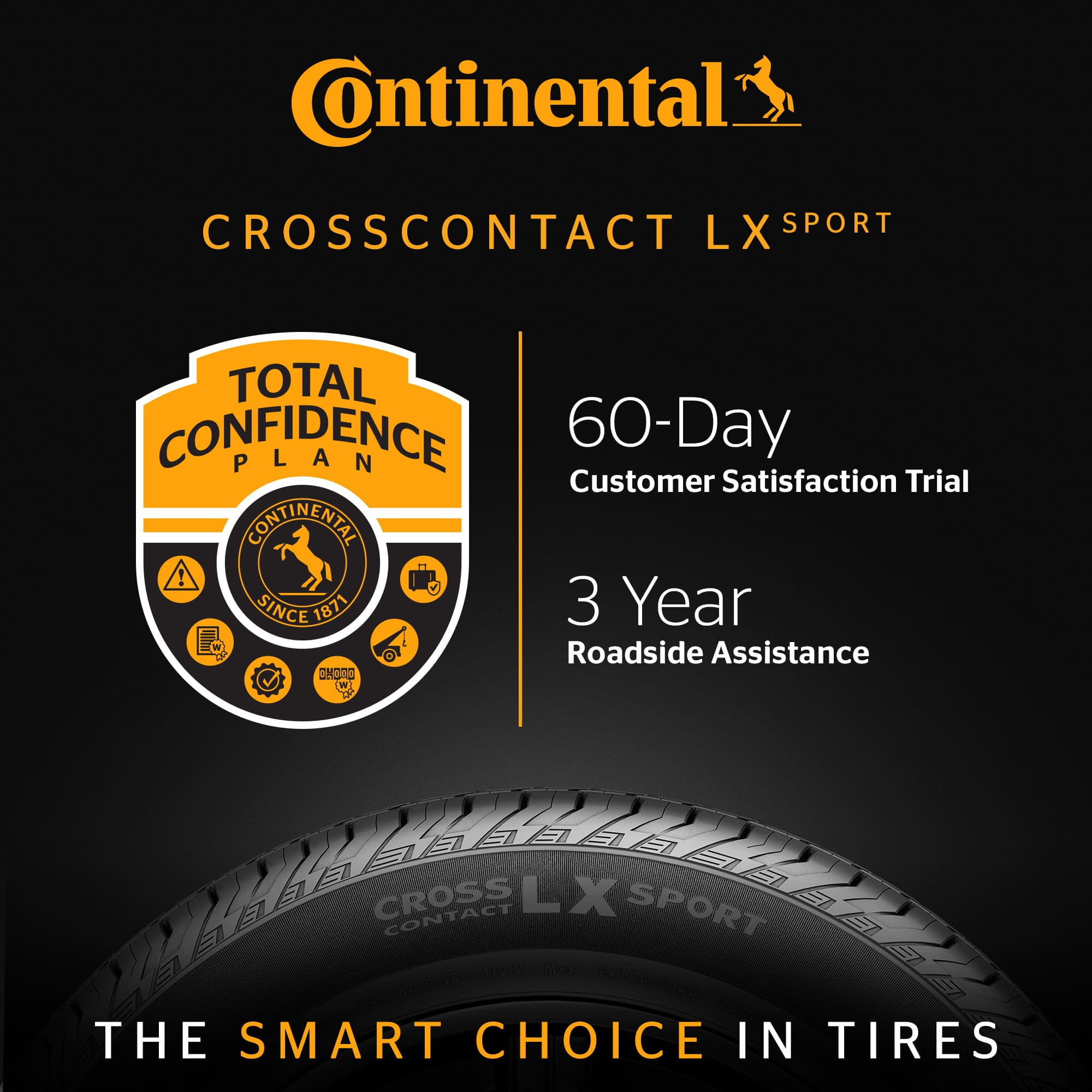 Continental CrossContact LX Sport All Season 235/65R18 106H SUV/Crossover Tire - Image 4