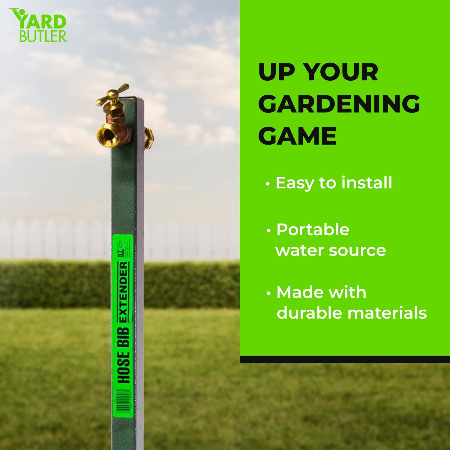 Yard Butler Hose Bib Extender outdoor faucet extender and remote spigot puts your garden hose where you want it - IHBE-6 - Image 4