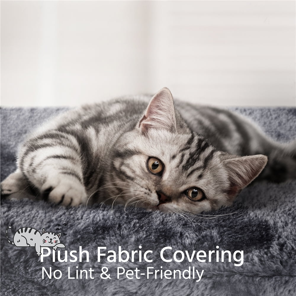 Renwick 33.5" Height Small Cat Tree Tower with 2 Condos, Dark Gray - Image 8