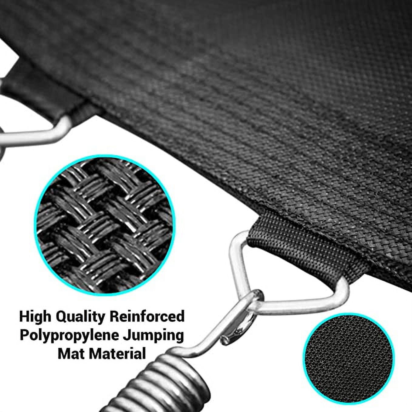 SereneLife 5FT 10FT Exercise Trampoline W/ Enclosure Net Outdoor Jump Rectangle Trampoline, Blue - Image 2