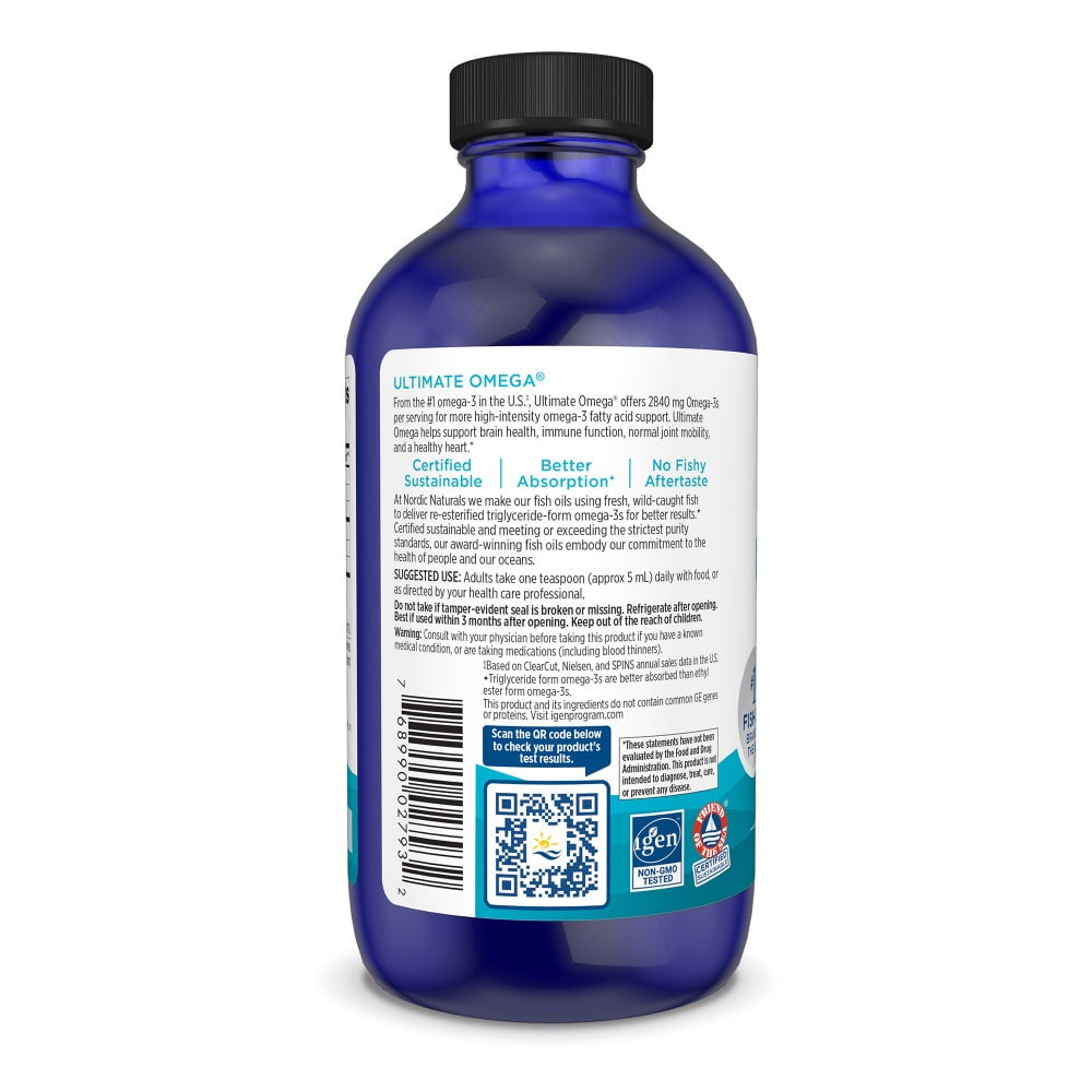 Nordic Naturals Ultimate Omega Liquid, 2840 Mg Omega-3s, Fish Oil, 8 Fl Oz - Image 7
