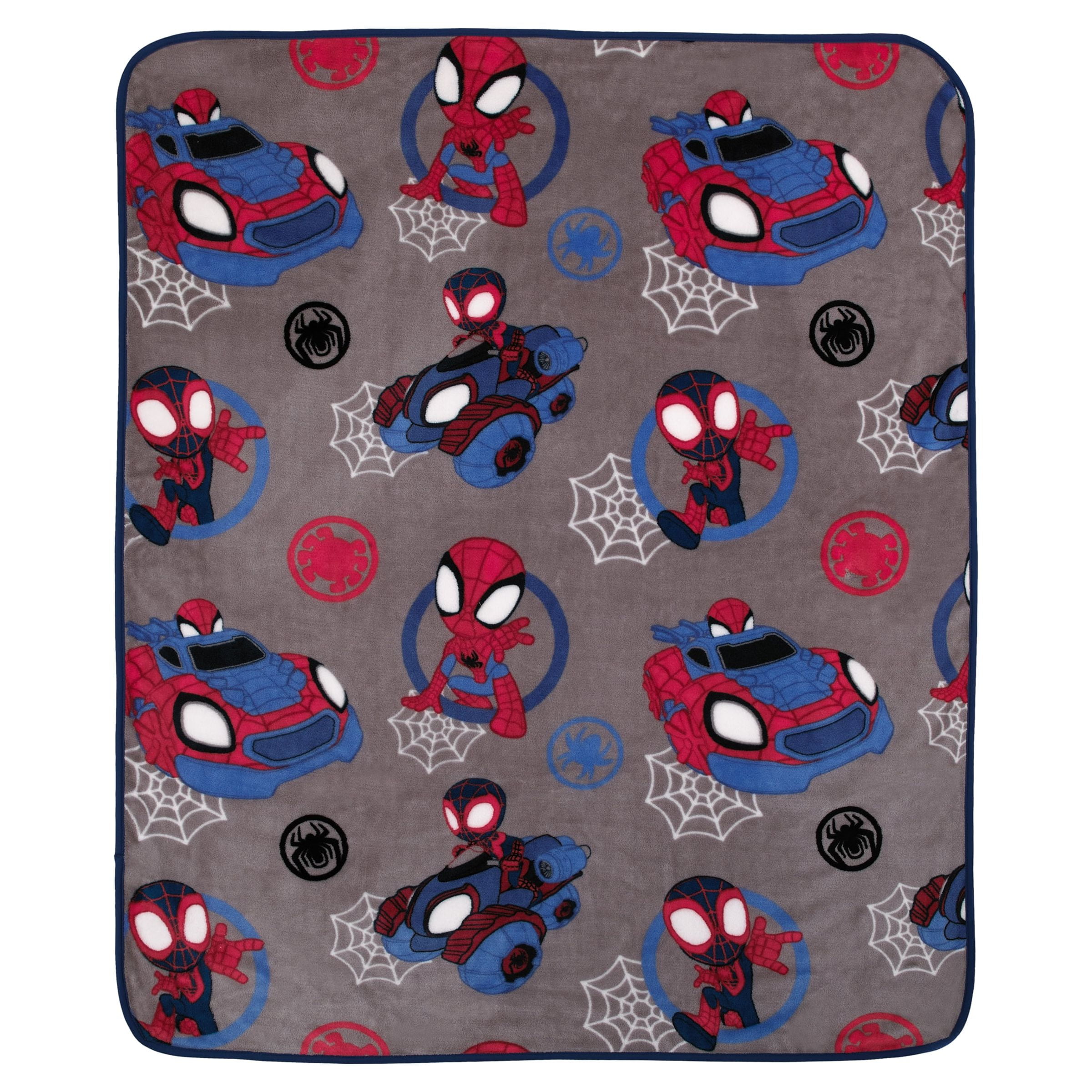 Marvel Spidey 5pc Toddler Bedding & Blanket Bundle, Toddler Bed, Boy, Blue, Polyester - Image 2
