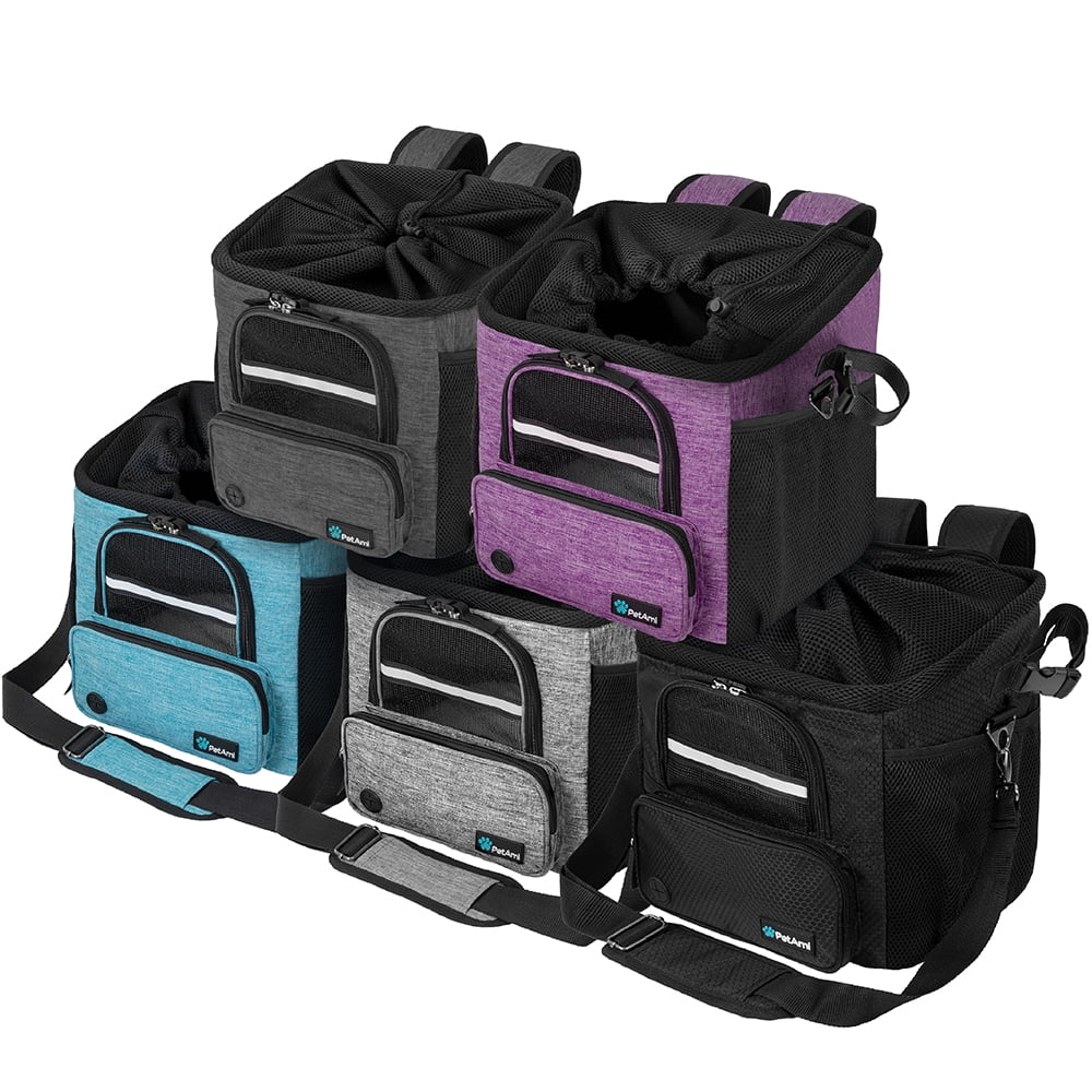 PetAmi Dog Bike Basket, Soft-sided Ventilated Dog Bike Carrier Backpack, Dog Pet Bicycle Basket for Bike Handlebar, Small Medium Puppy Cat Kitten Car Booster Seat with Safety Strap (Black) - Image 5