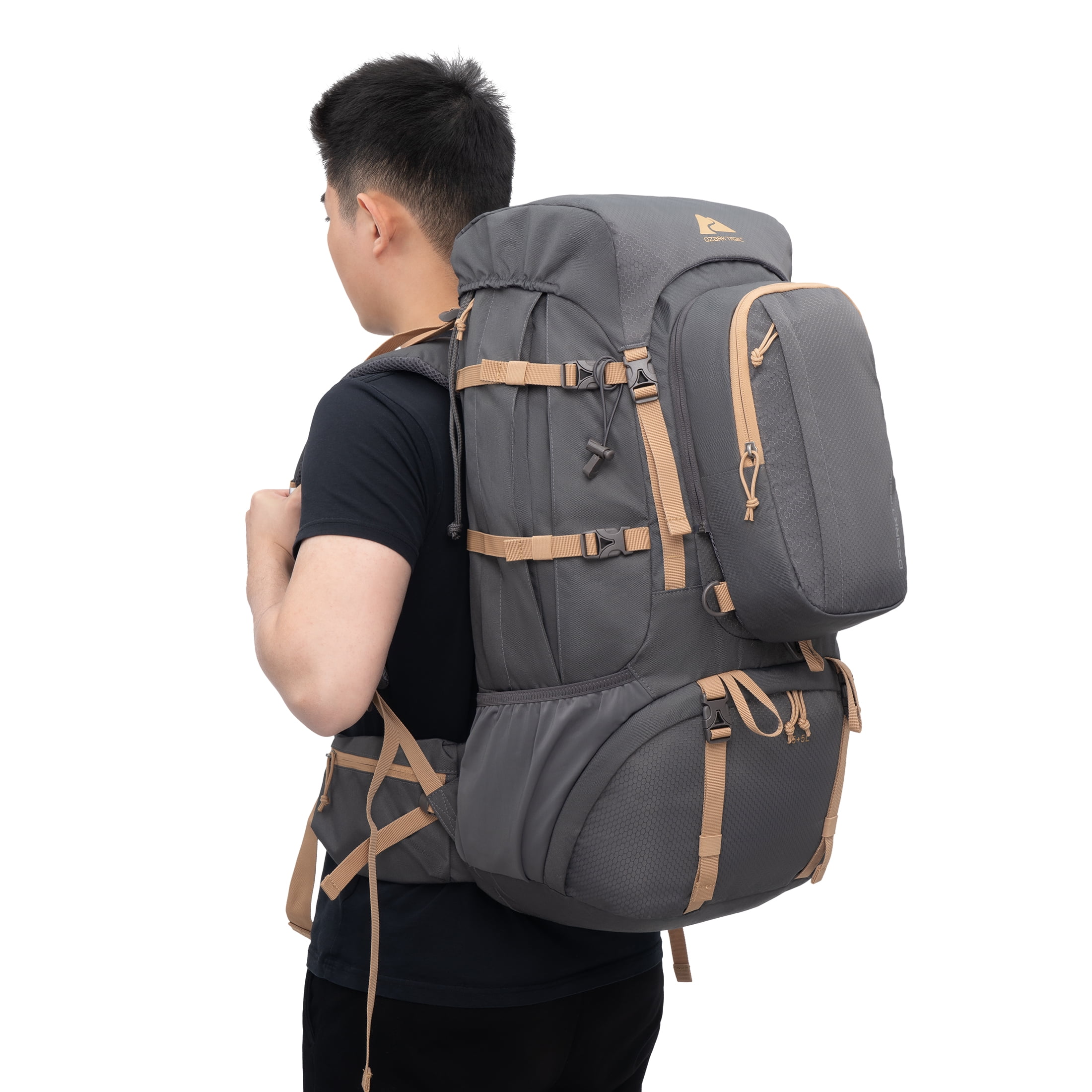 Ozark Trail 60L Hiking Backpack with Durable Fabric and Multiple Pock,Age group:Adult - Image 7