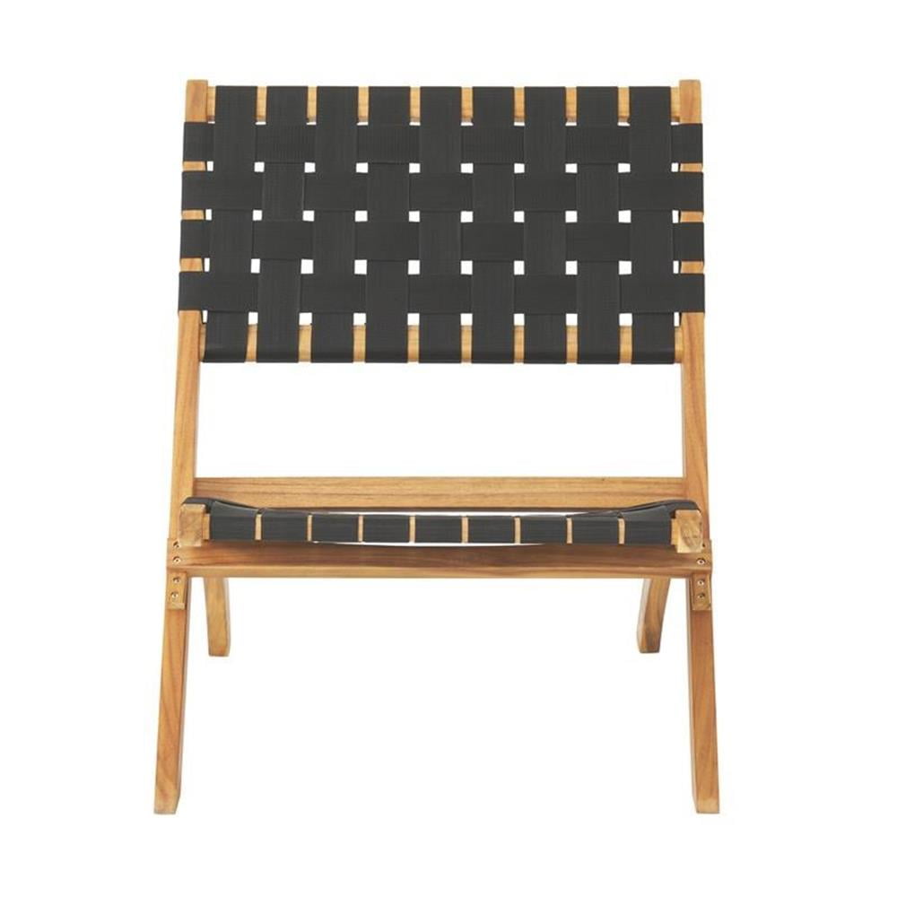 Alaterre Furniture 3-Piece Acacia Wood Bistro Set – 2 Foldable Chairs & Table with Woven Seats for Patio/Deck - Image 2