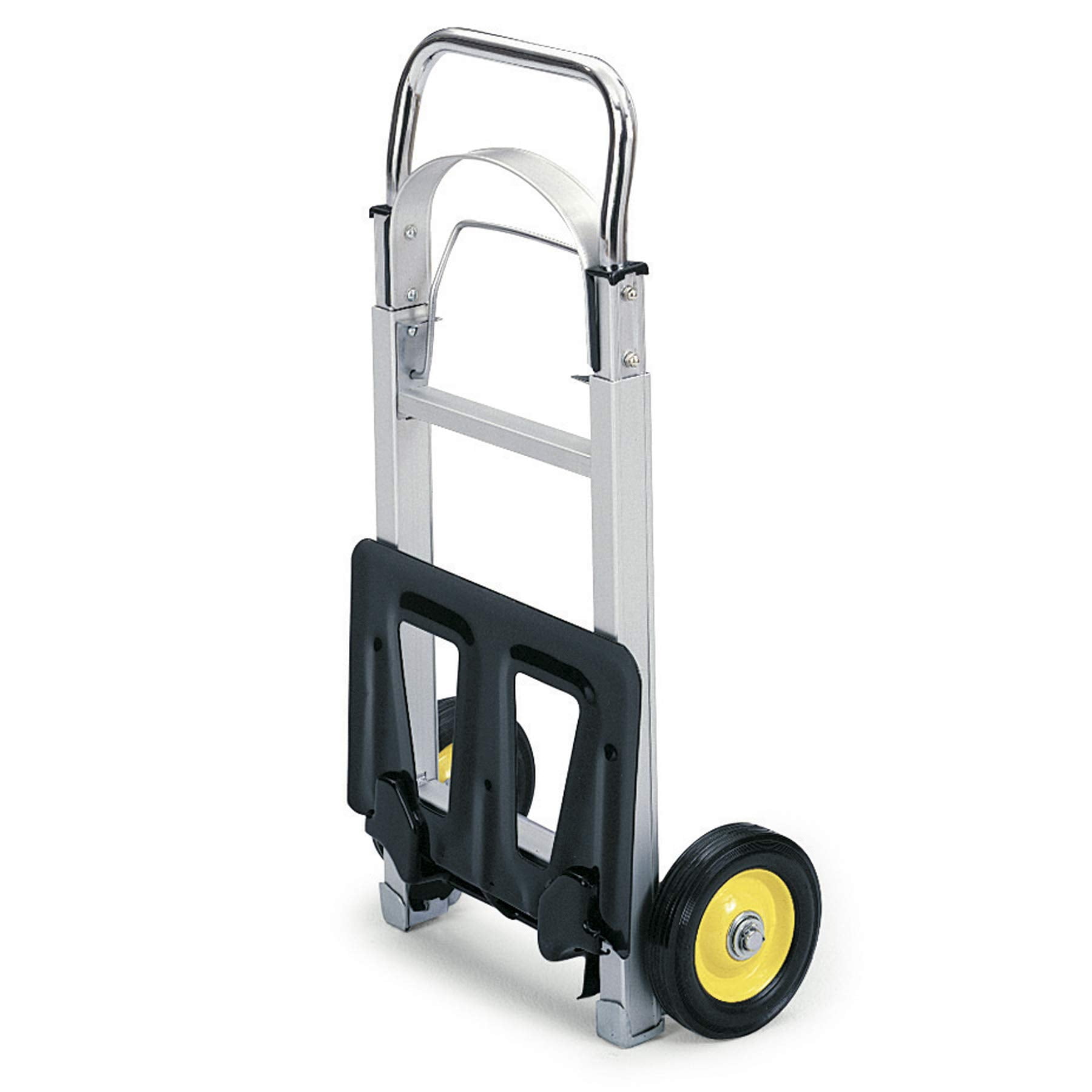 Safco 4061 250 lbs. Capacity 15-1/2 in. x 16-1/ 2 in. x 43-1/2 in. Hideaway Aluminum Hand Truck - Image 2