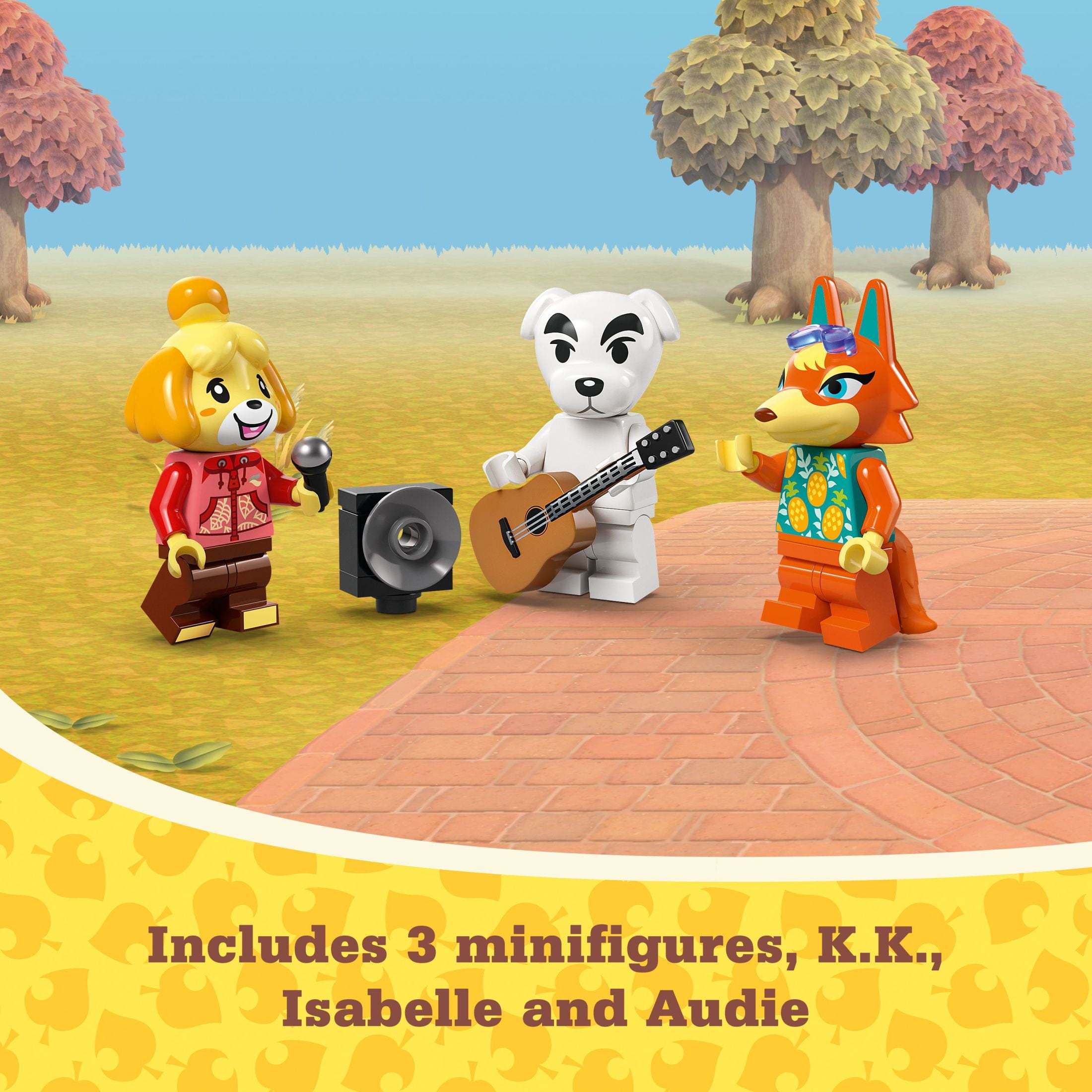 LEGO Animal Crossing K.K.’s Concert in the Plaza Building Set with a Café, Car Toy and Stage, 77052 - Image 5