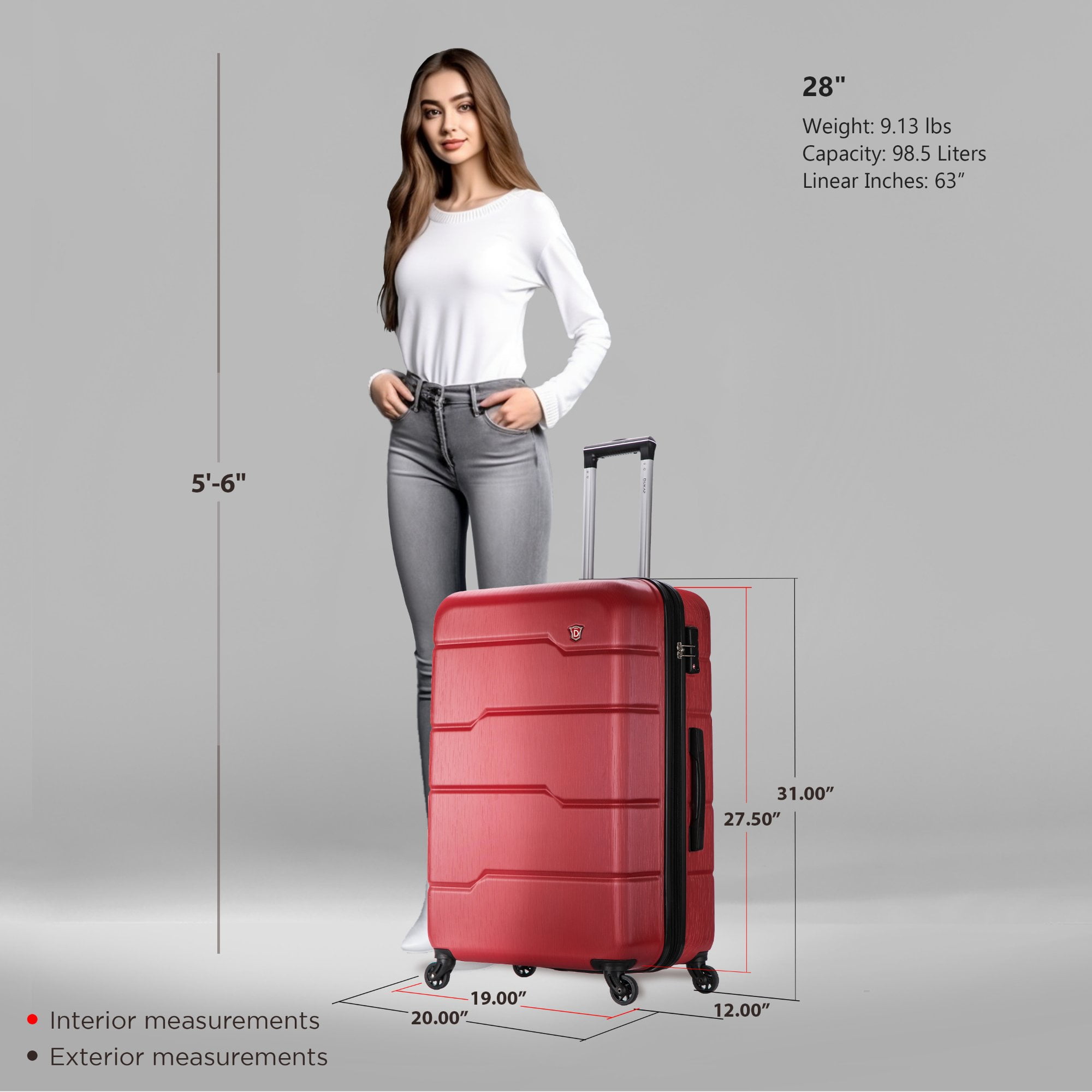 DUKAP Rodez 28" Lightweight Hardside Spinner Luggage - Image 2