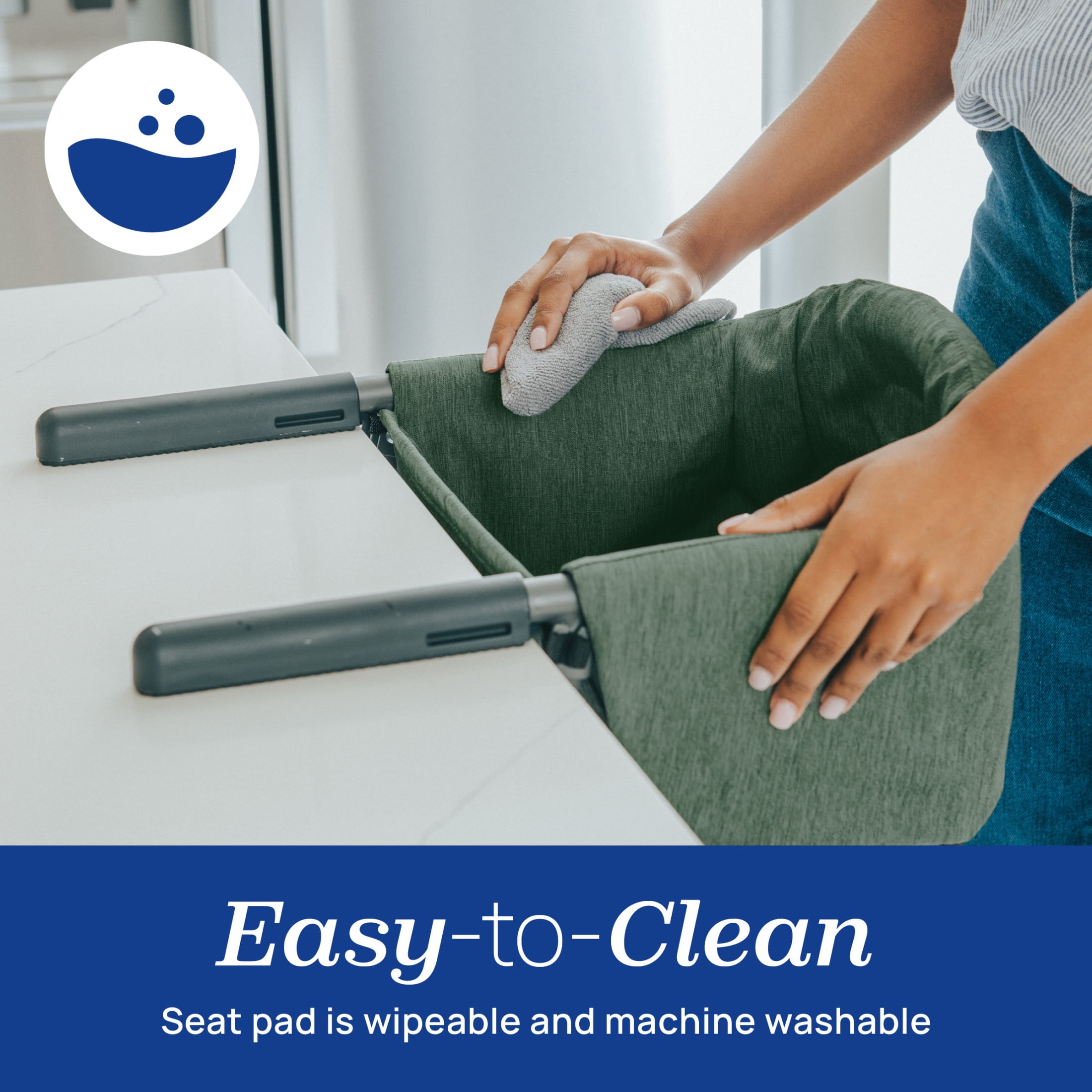 Chicco FastLock Hook-On Table Chair for Babies and Toddlers - Black (Black), New - Image 3