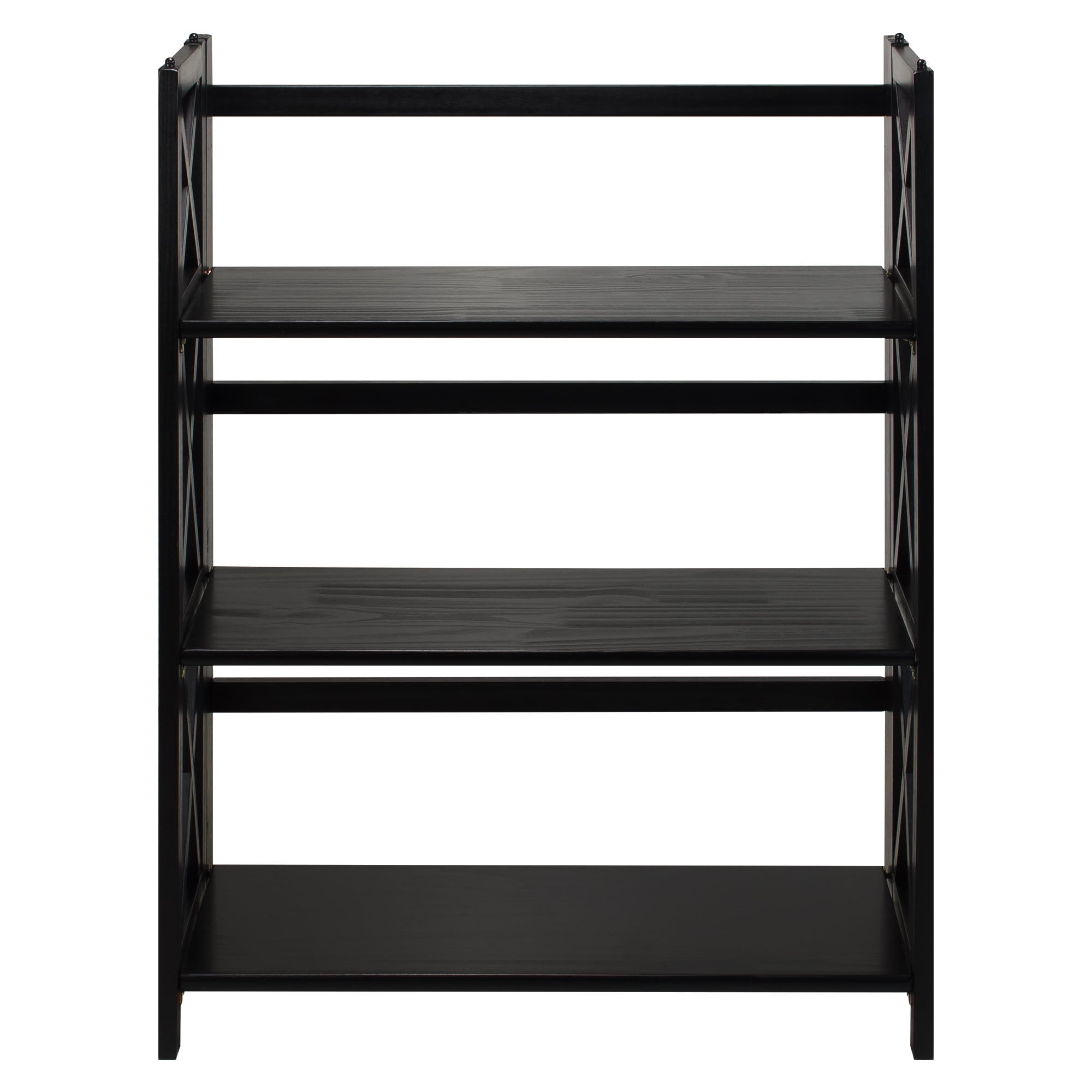 Casual Home Montego 3-Shelf Folding Bookcase -Black - Image 12