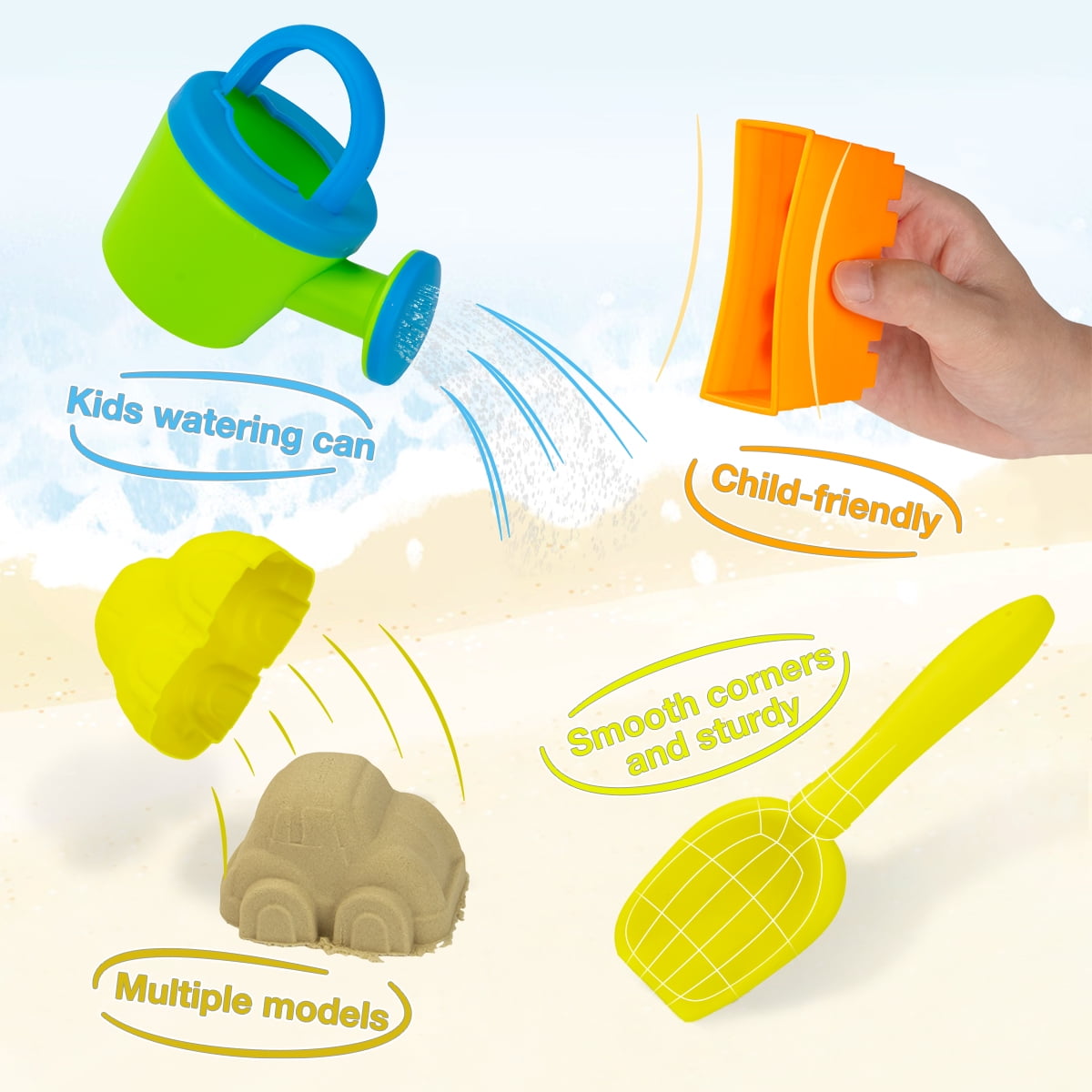 UNIH Sand and Water Table with Play Tents for Boys Girls Ages 2 3 4 5 - Image 2