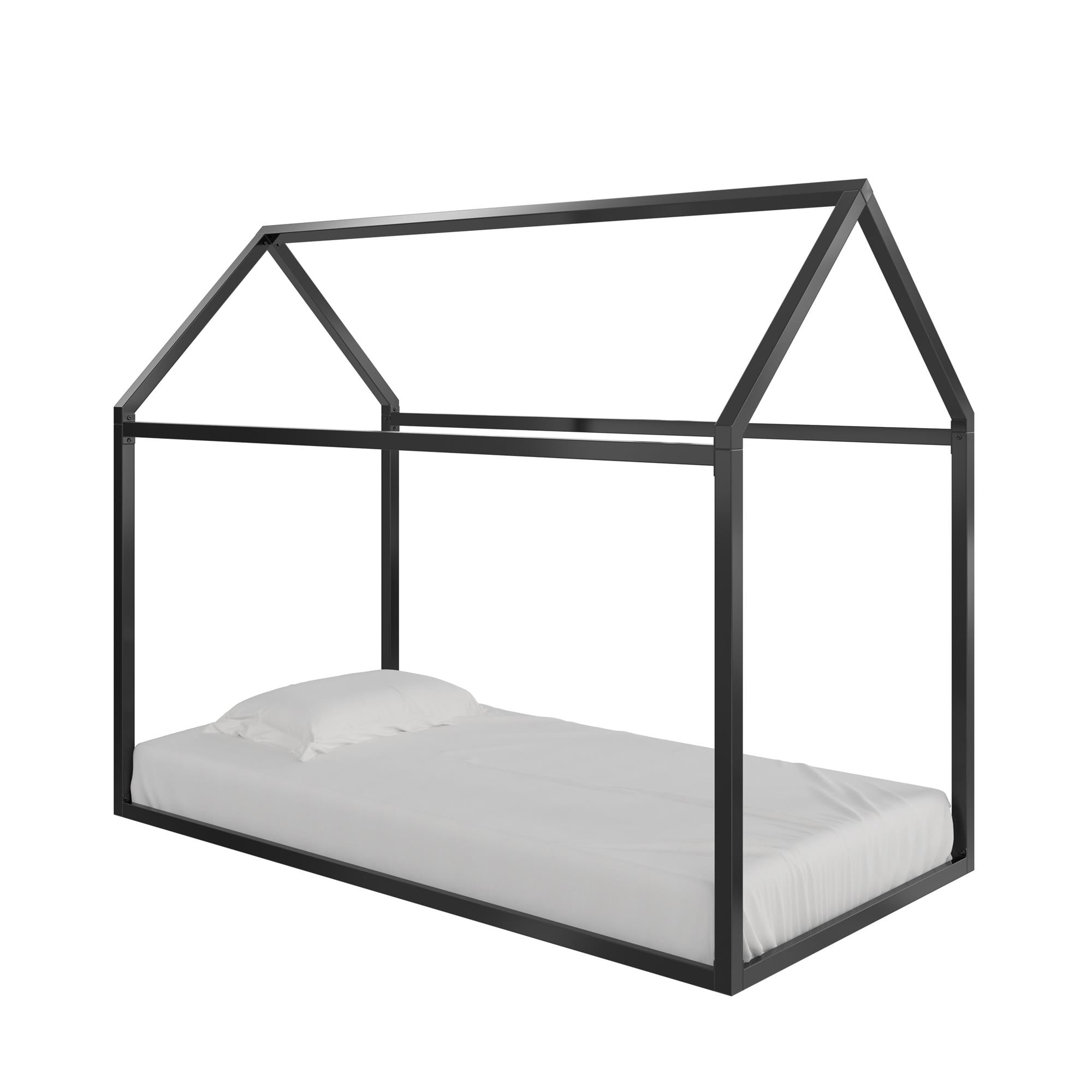 Max & Finn Skyler Metal Montessori House Bed, Twin, Black - Image 15