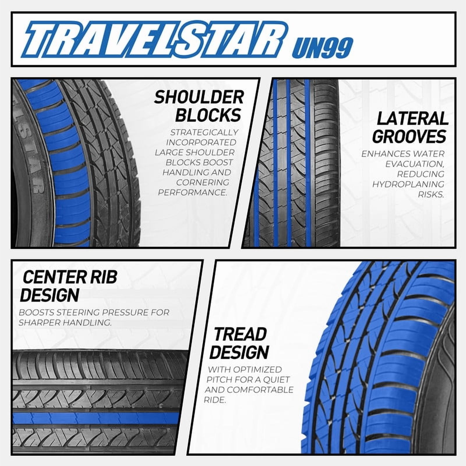 Travelstar UN99 All Season 195/70R14 91T Passenger Tire 195/70/14(Tire Only) - Image 4