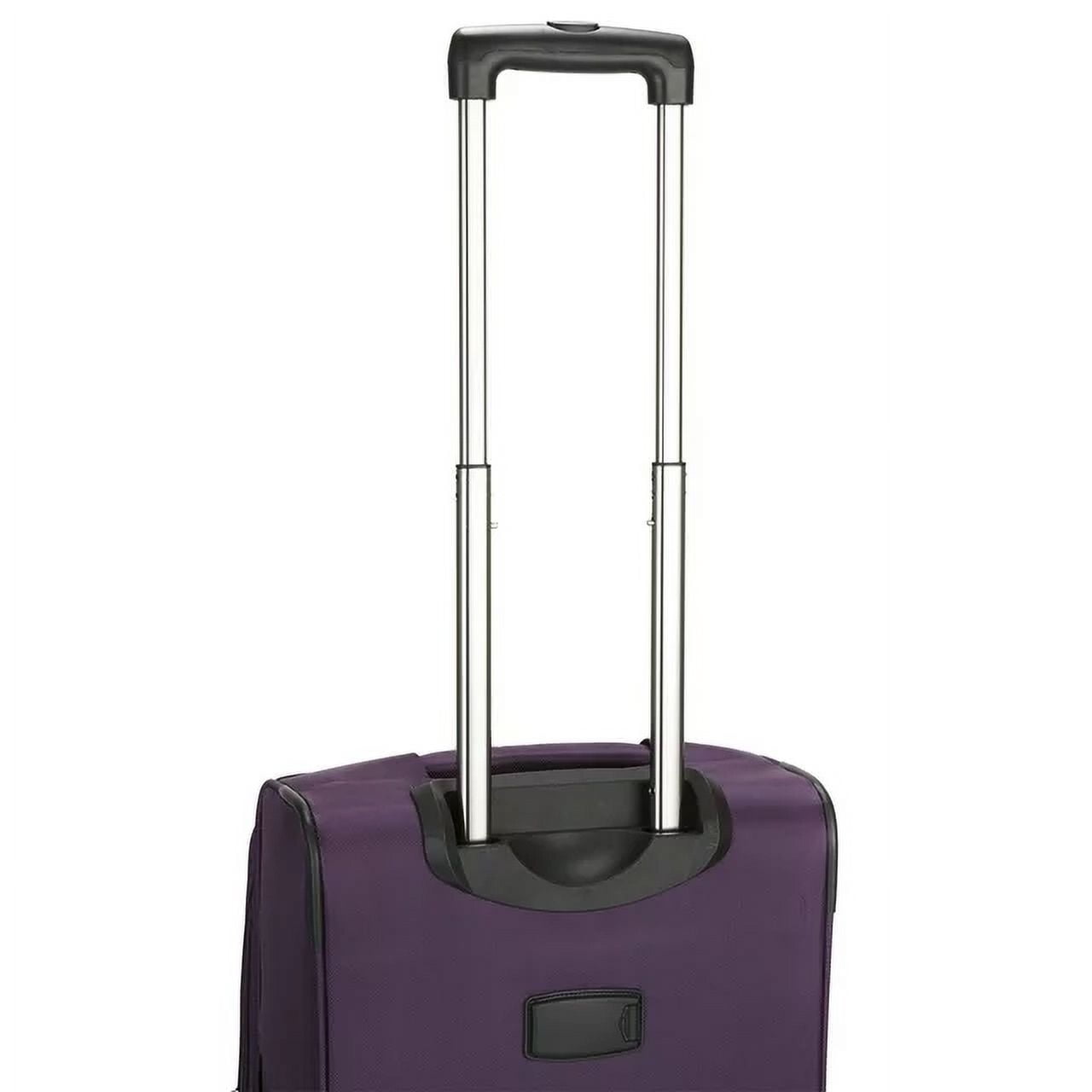 Travelers Club TPRC Lexington 20" Rolling Expandable Carry-on 4-Wheel Spinner Luggage - Purple - Image 3