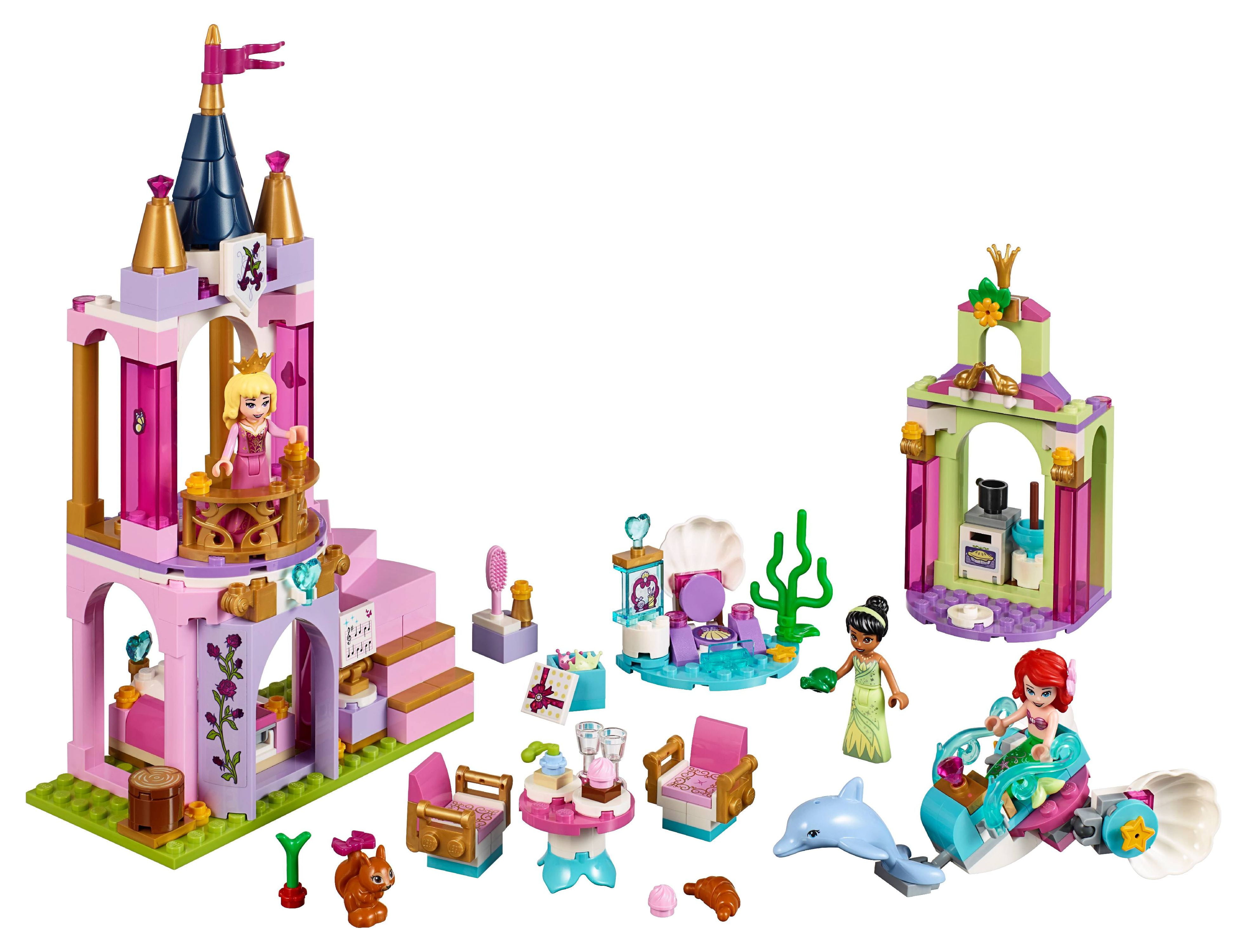 LEGO Disney Princess Ariel, Aurora, and Tiana's Royal Celebration 41162 Princess Castle Building Set - Image 2