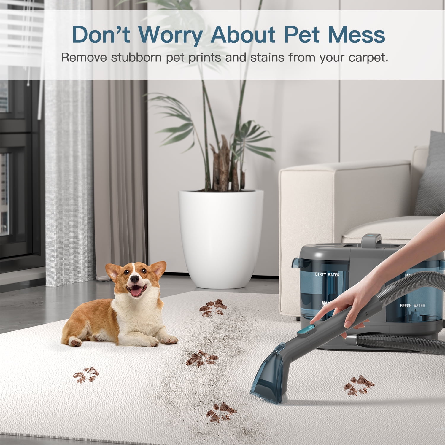 PrettyCare Cordless Portable Carpet Shampooer,Pet Stain Remover,Car Cleaner and Auto Detailer PC808 - Image 9