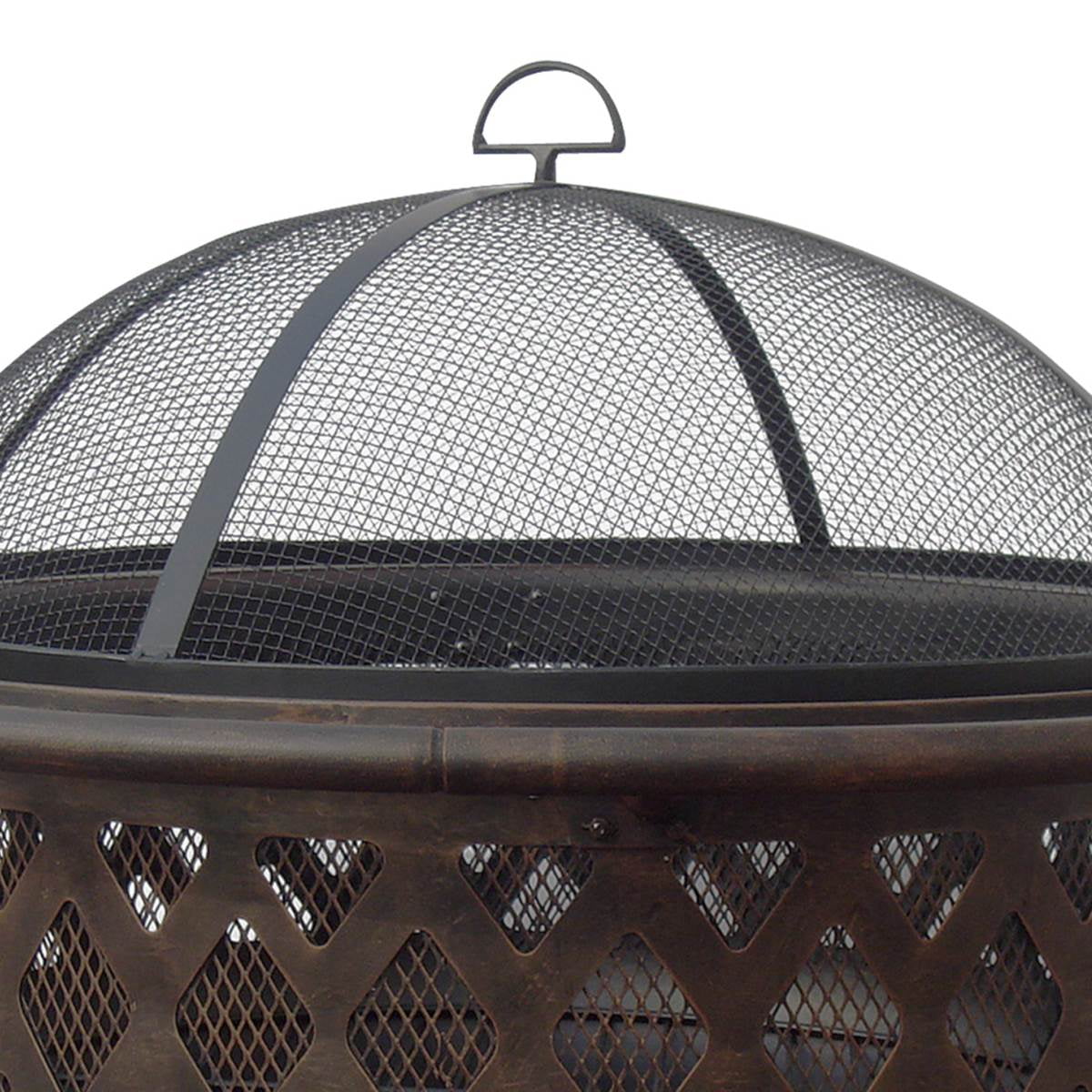 Endless Summer 35 Inch Outdoor Wood Burning Woven Bronze Fire Pit | WAD792SP - Image 2