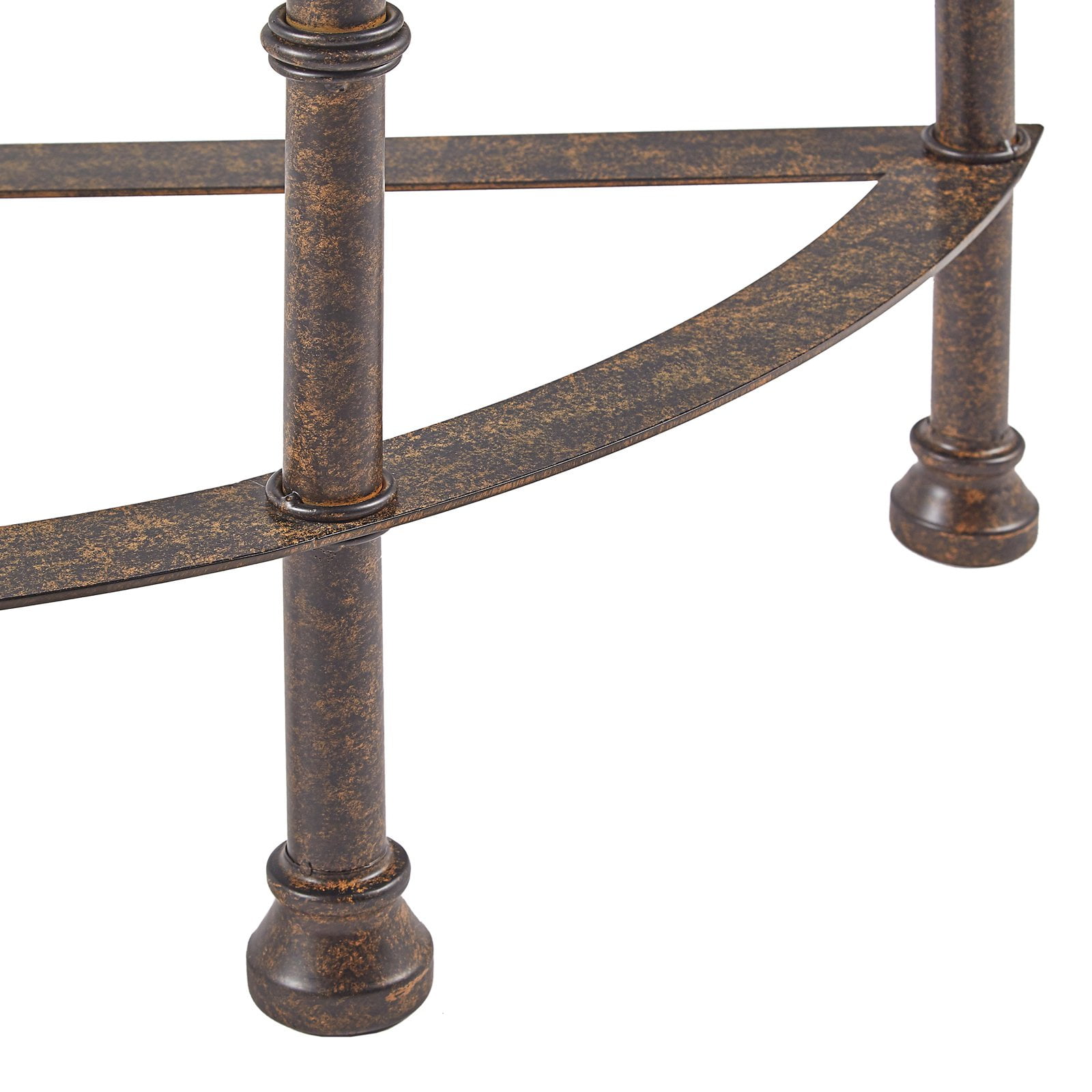 Weston Home Raine Half Circle Industrial Console Table, Antique finish - Image 4