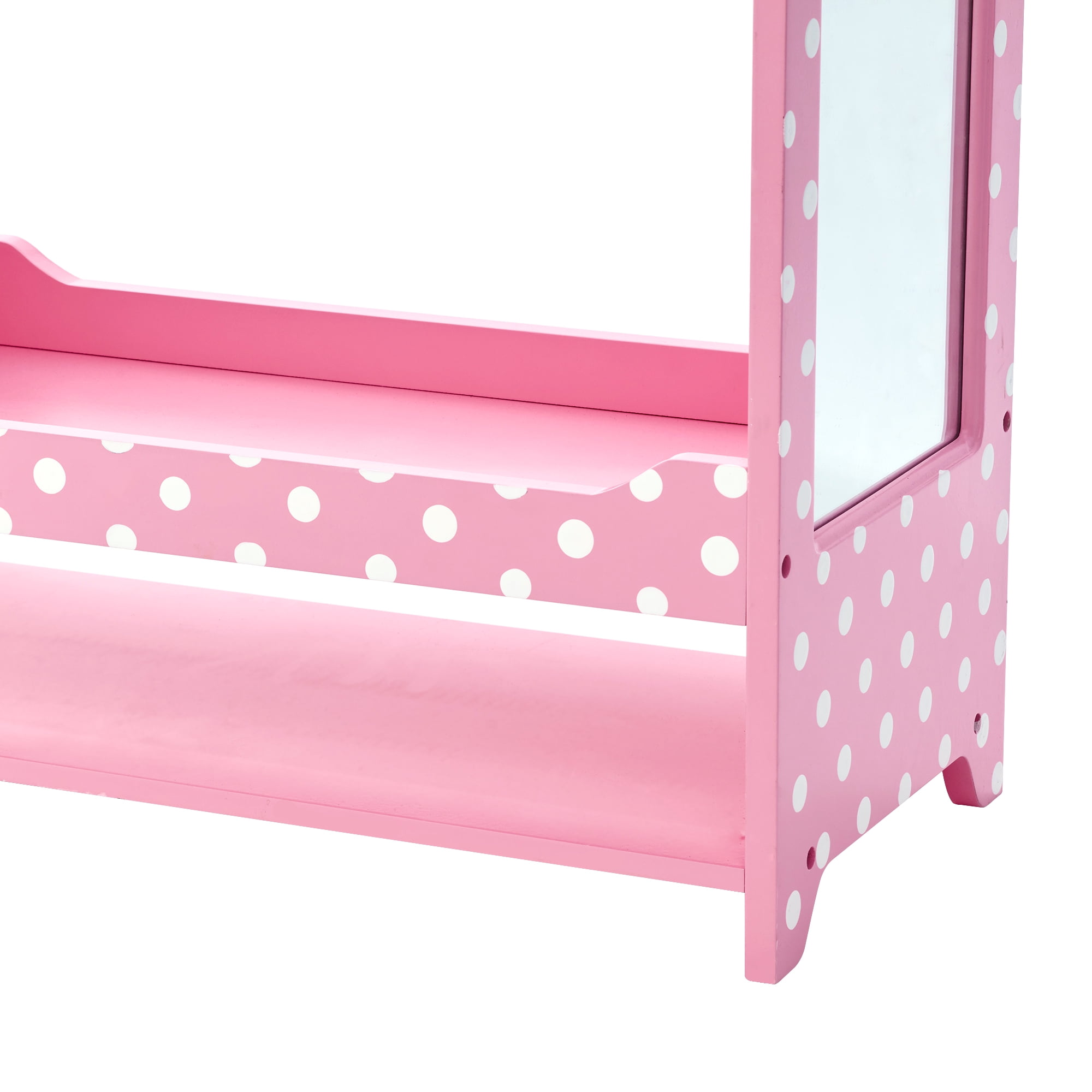 Fantasy Fields Polka Dot Prints Bella Wooden Open Armoire, Pink - Image 4