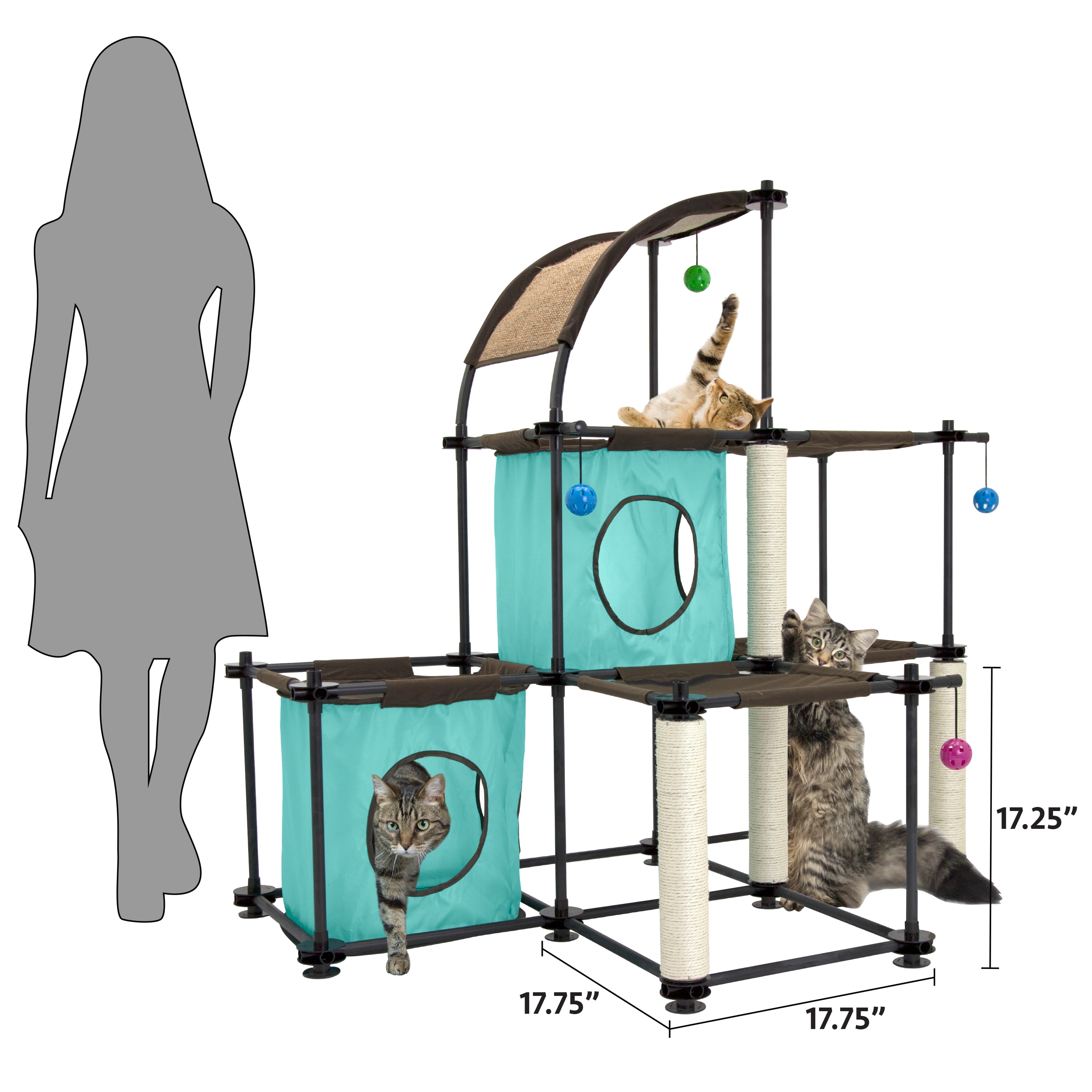 Kitty City Indoor Mega Kit Cat Furniture, Cat Scratcher - Image 12